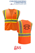 Standard Class 2 Two Tone Mesh Zipper Safety Vest - CRS