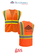 Standard Class 2 Two Tone Mesh Zipper Safety Vest - Tecta America Carolinas LLC