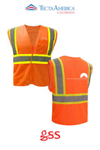Standard Class 2 Two Tone Mesh Zipper Safety Vest - Monument Roofing of Colorado