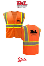 Standard Class 2 Two Tone Mesh Zipper Safety Vest - B&L Sheet Metal & Roofing