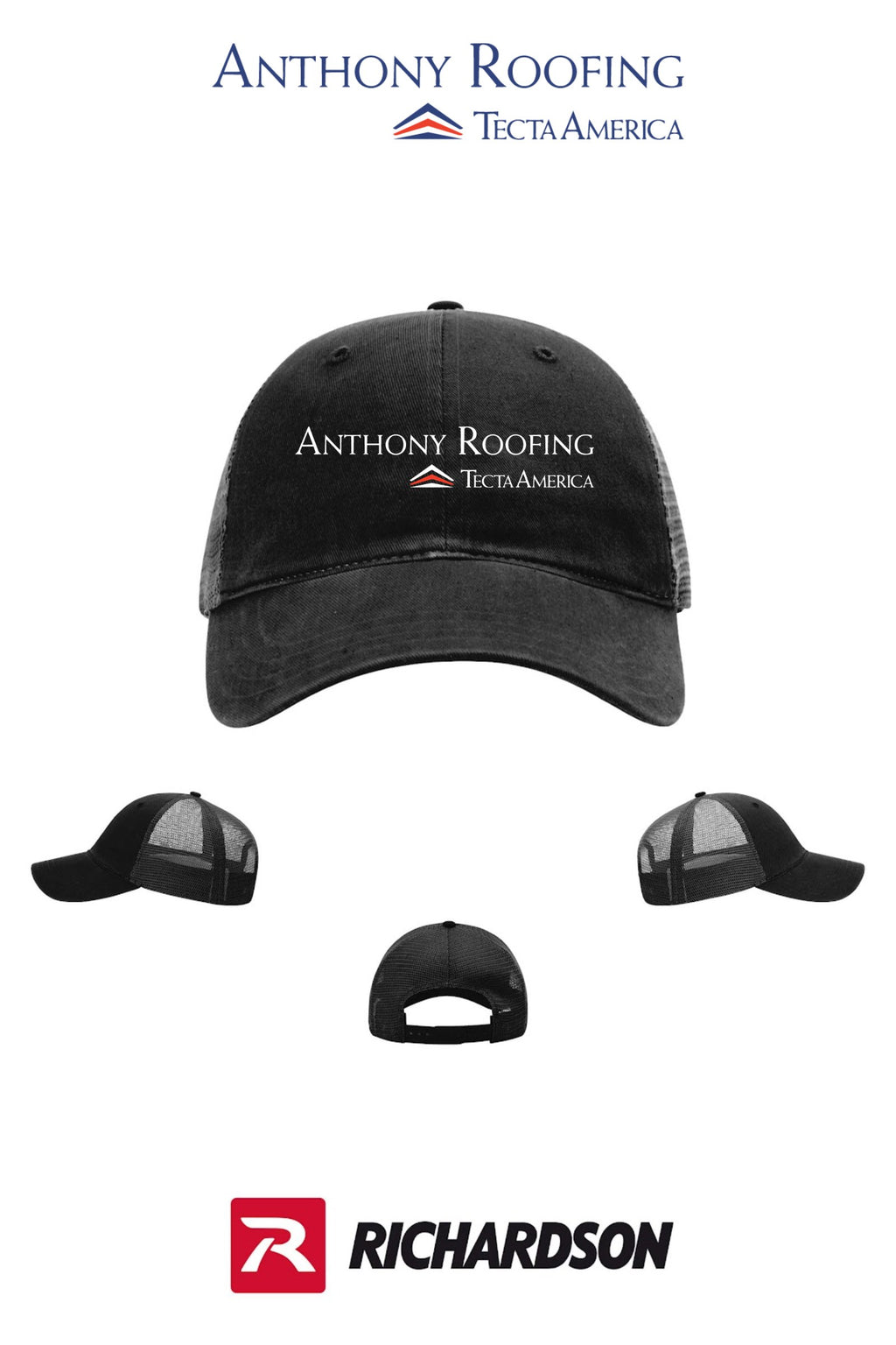 Richardson 111 Garment Washed Trucker - Anthony Roofing