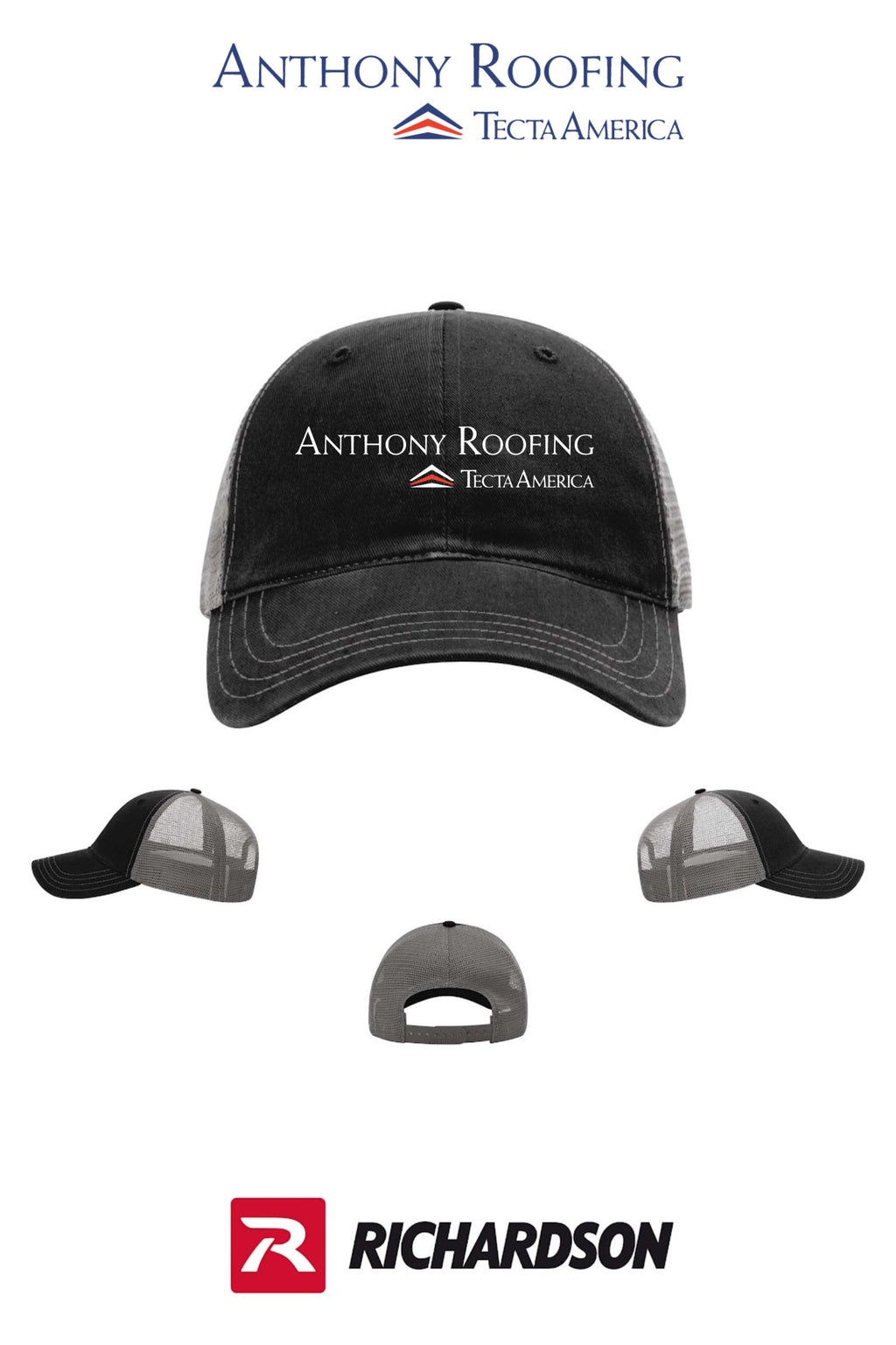 Richardson 111 Garment Washed Trucker - Anthony Roofing