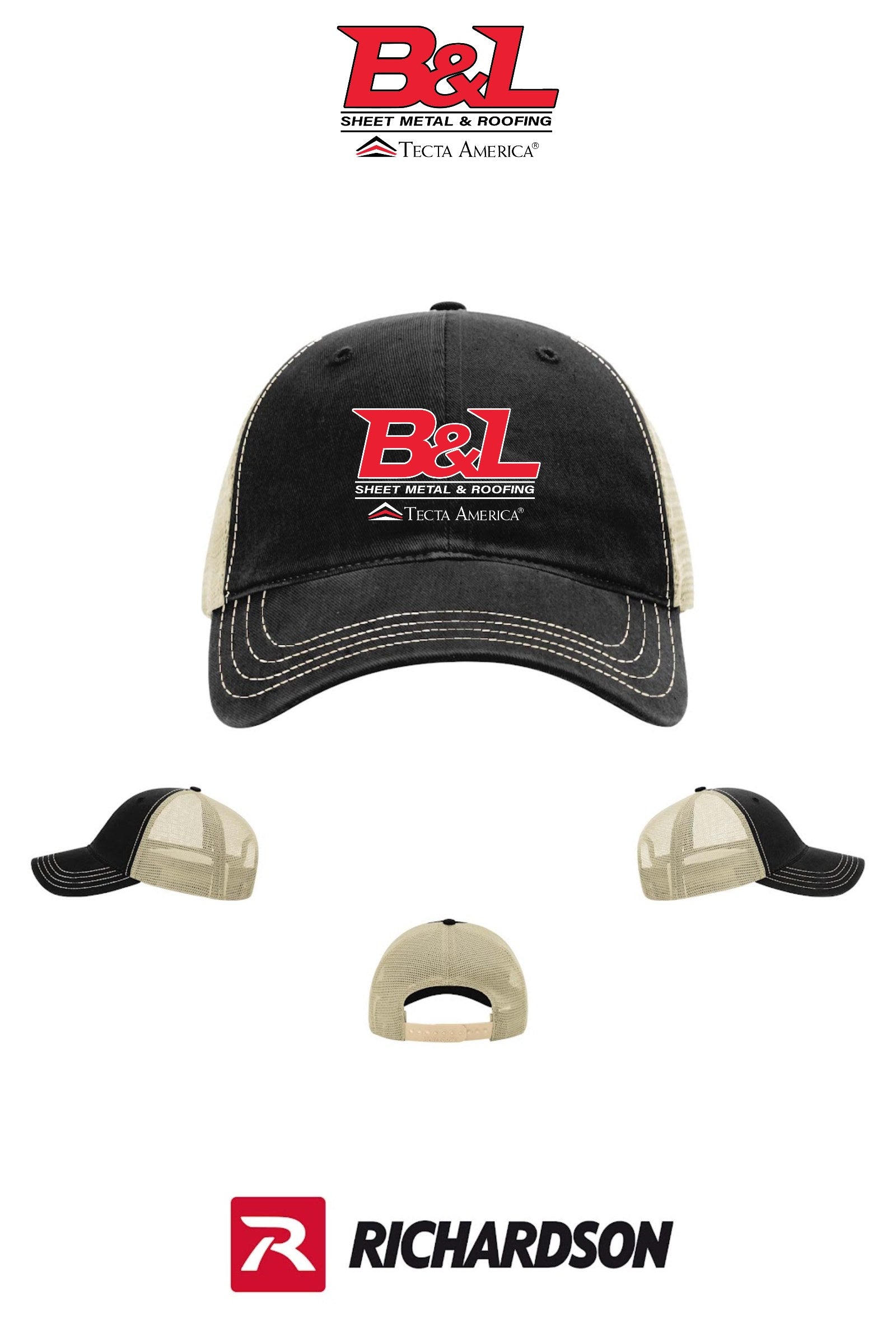 Richardson 111 Garment Washed Trucker - B&L Sheet Metal & Roofing