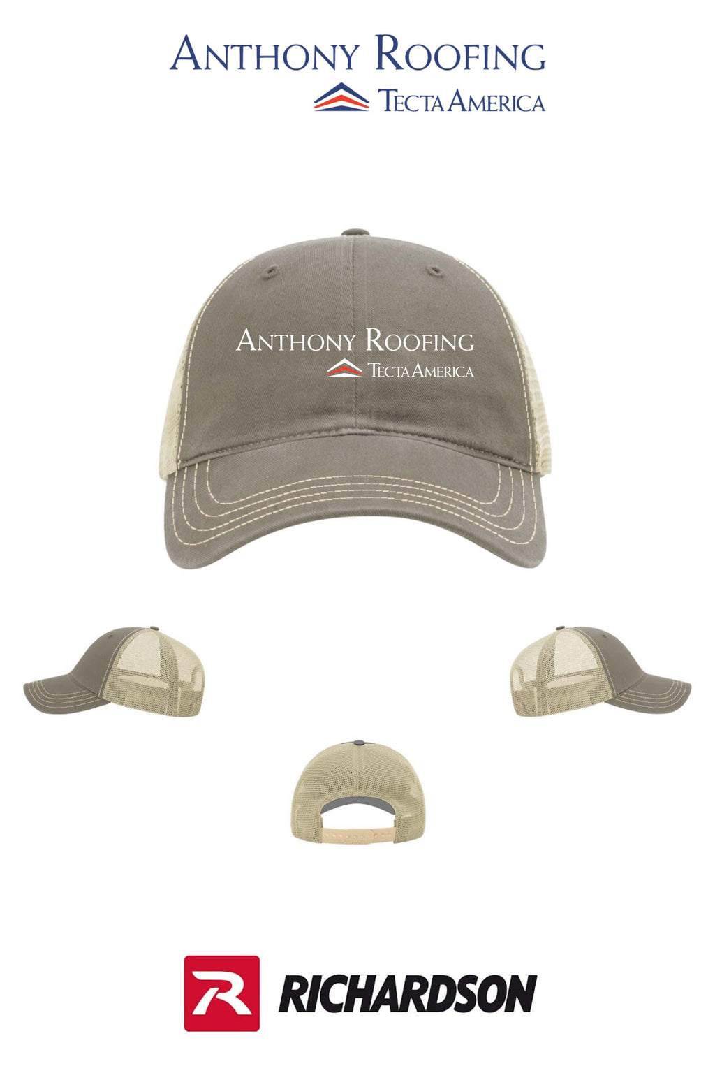 Richardson 111 Garment Washed Trucker - Anthony Roofing