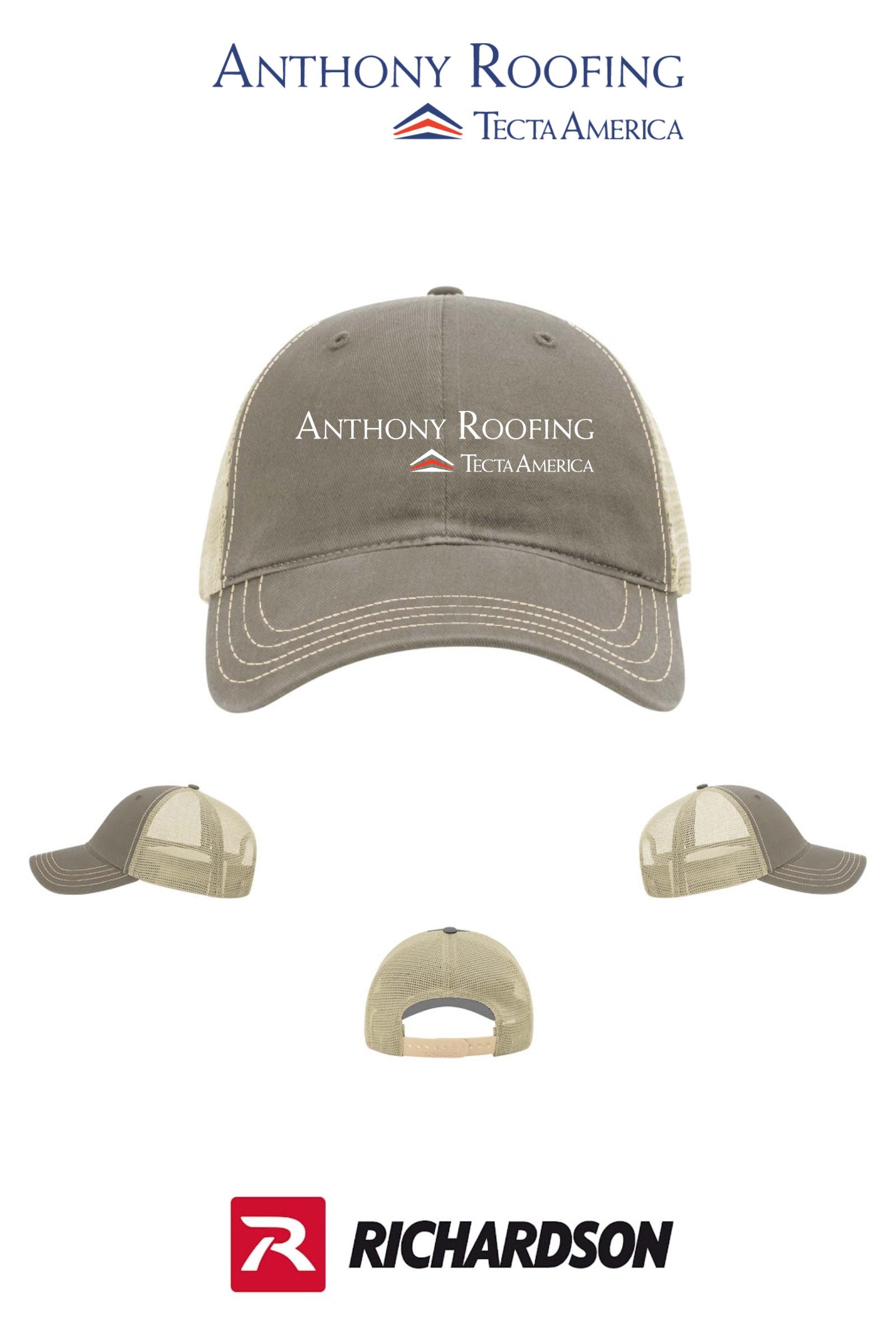 Richardson 111 Garment Washed Trucker - Anthony Roofing