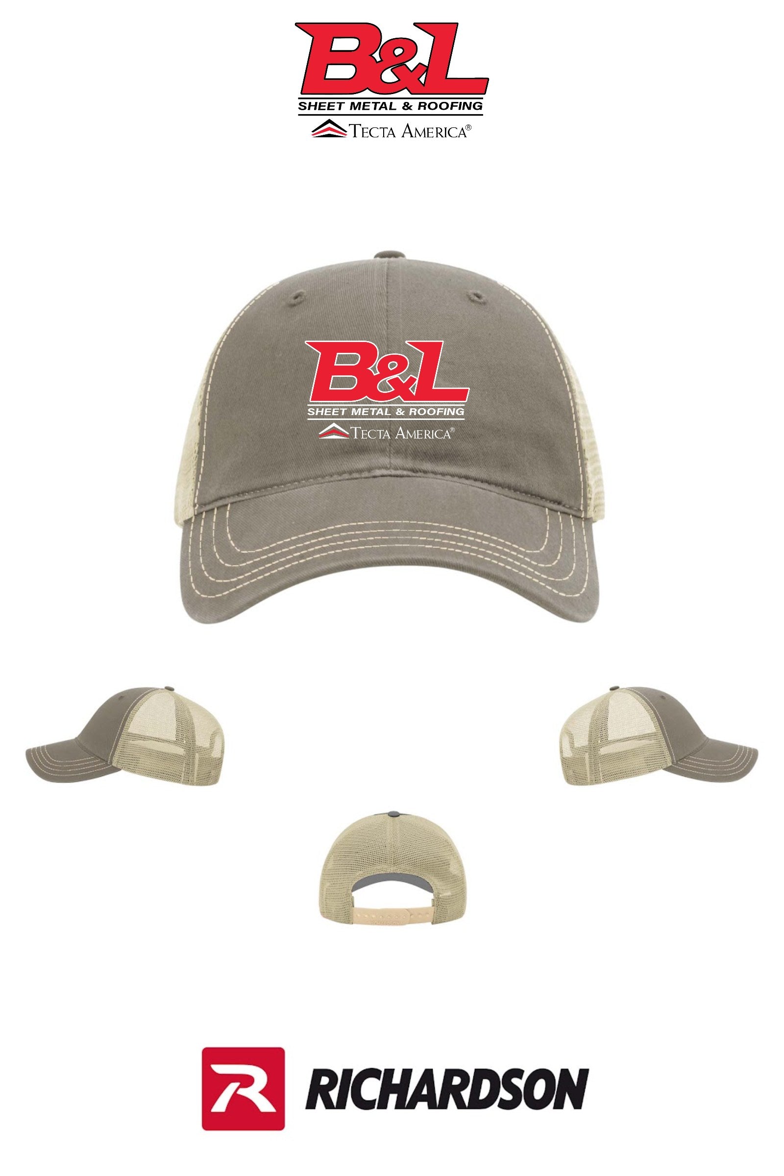 Richardson 111 Garment Washed Trucker - B&L Sheet Metal & Roofing