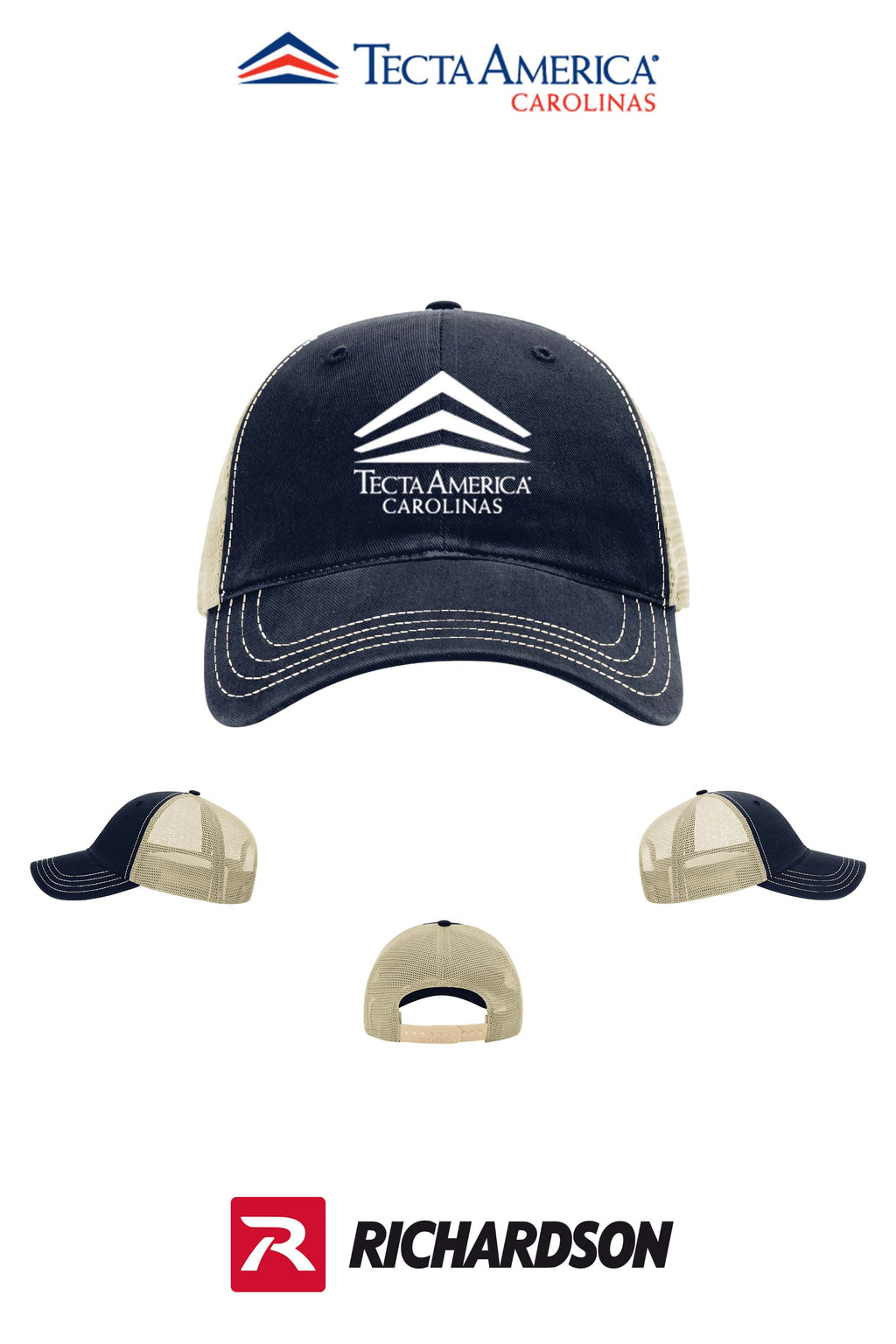 Richardson 111 Garment Washed Trucker - Tecta America Carolinas LLC