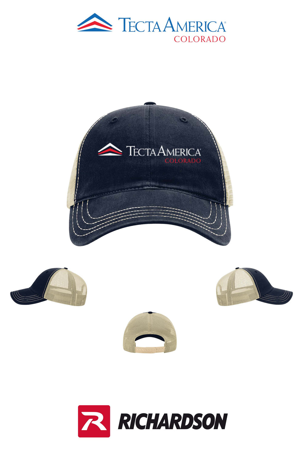 Richardson 111 Garment Washed Trucker - Monument Roofing of Colorado
