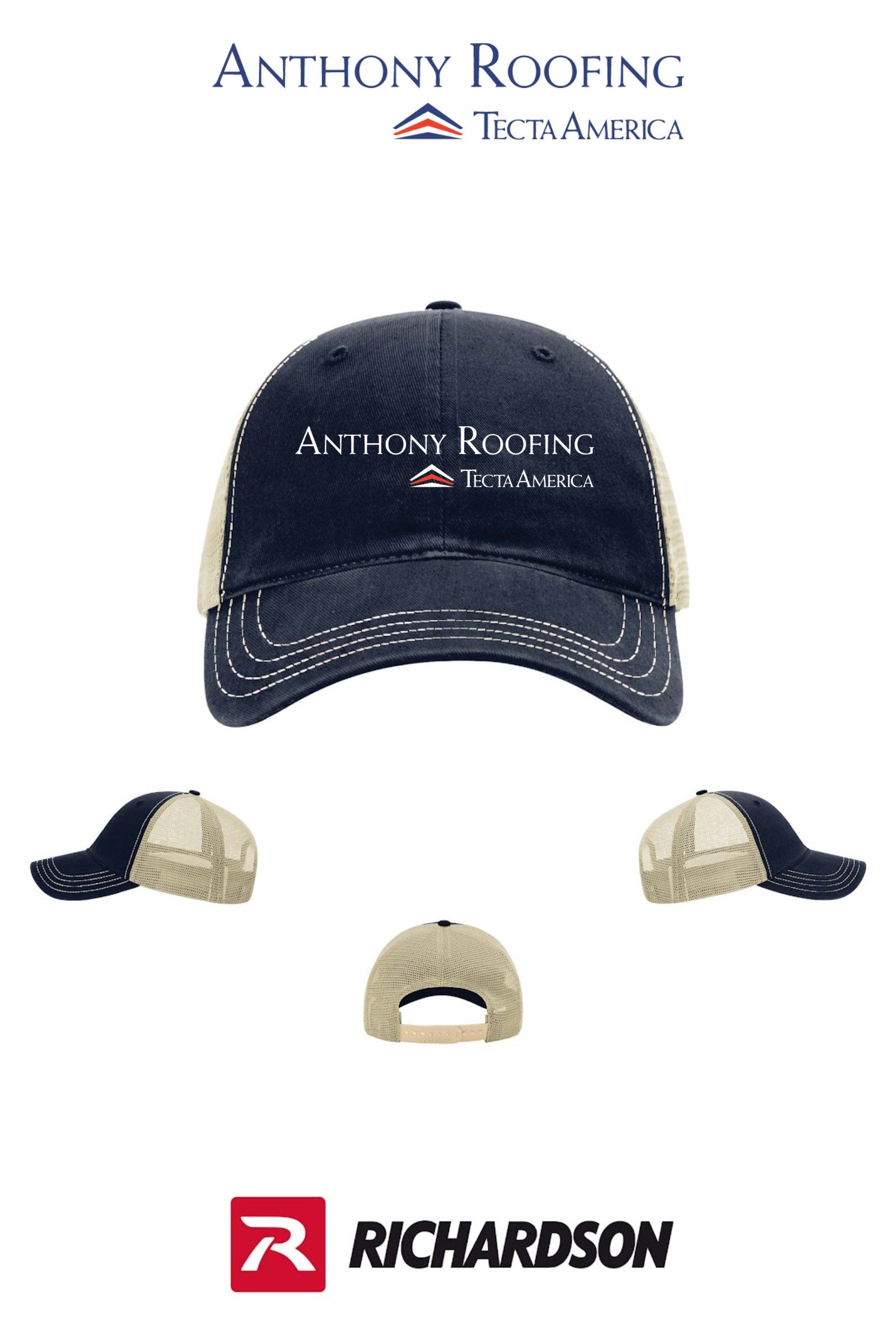 Richardson 111 Garment Washed Trucker - Anthony Roofing