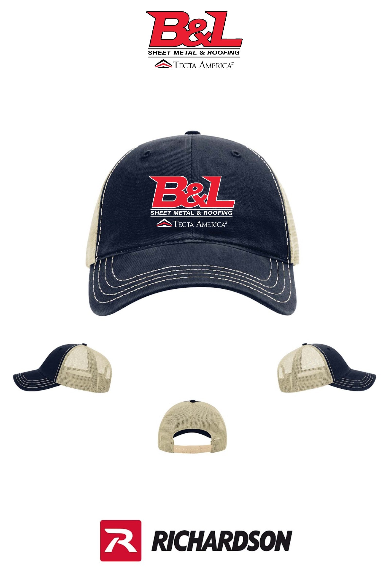 Richardson 111 Garment Washed Trucker - B&L Sheet Metal & Roofing