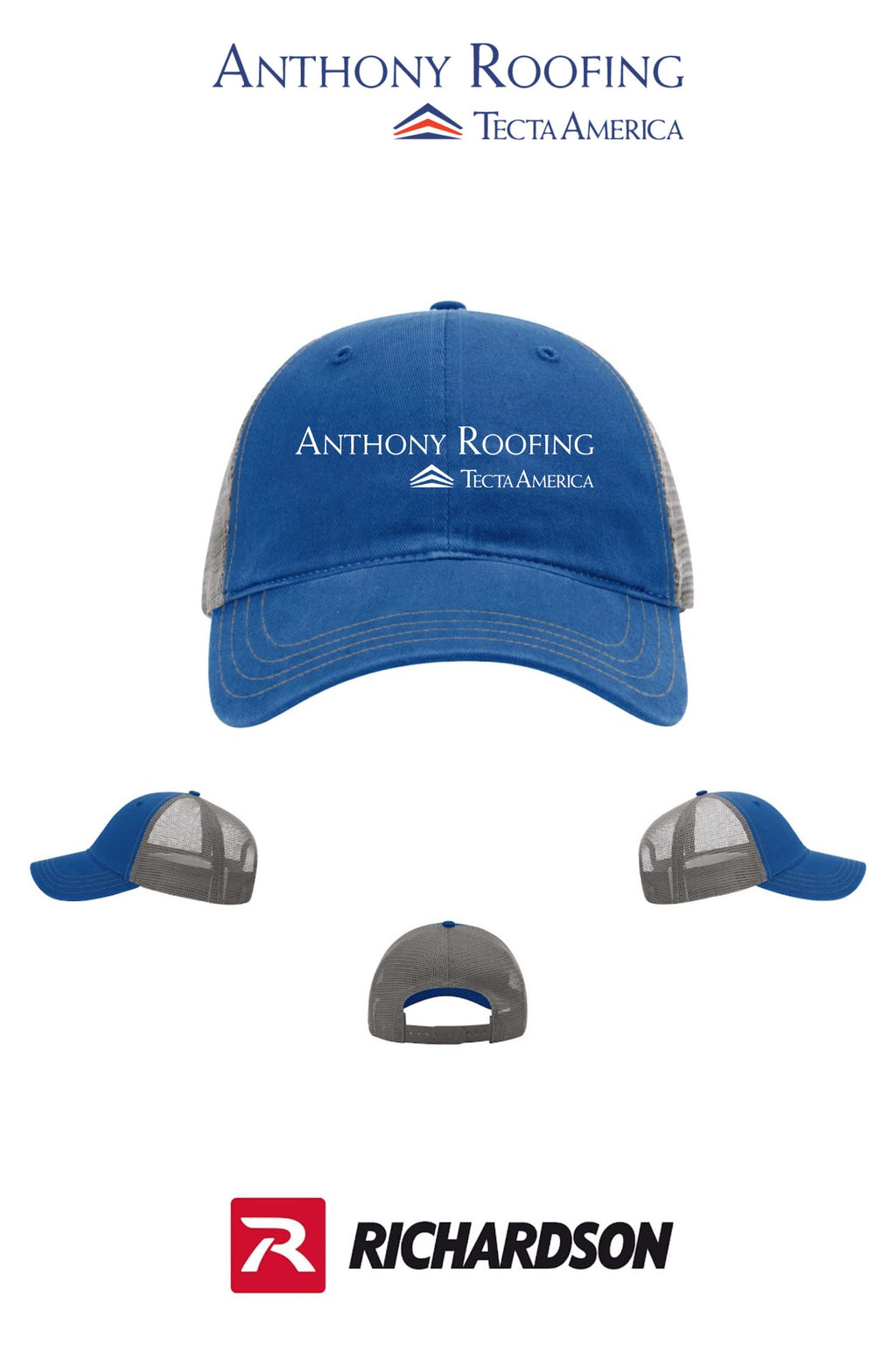 Richardson 111 Garment Washed Trucker - Anthony Roofing