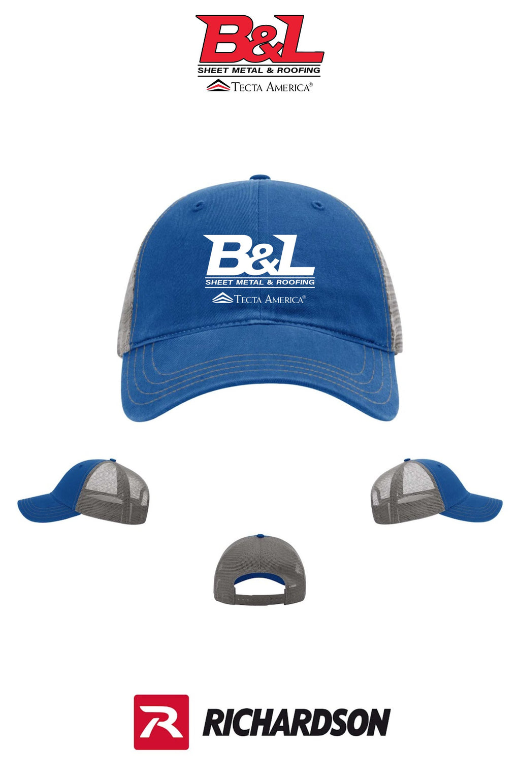 Richardson 111 Garment Washed Trucker - B&L Sheet Metal & Roofing