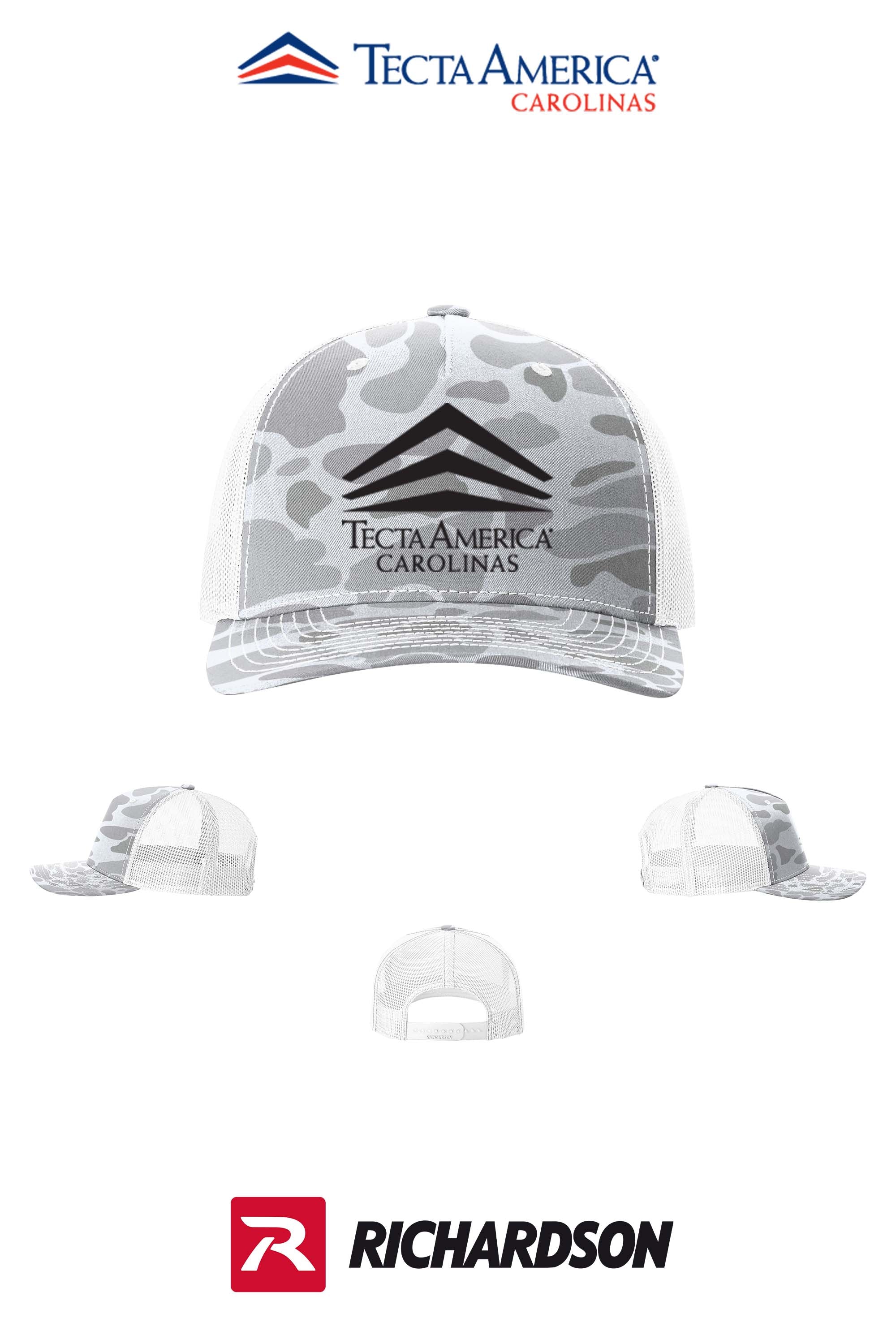 Richardson 112PFP Printed Five-Panel Trucker - Tecta America Carolinas LLC