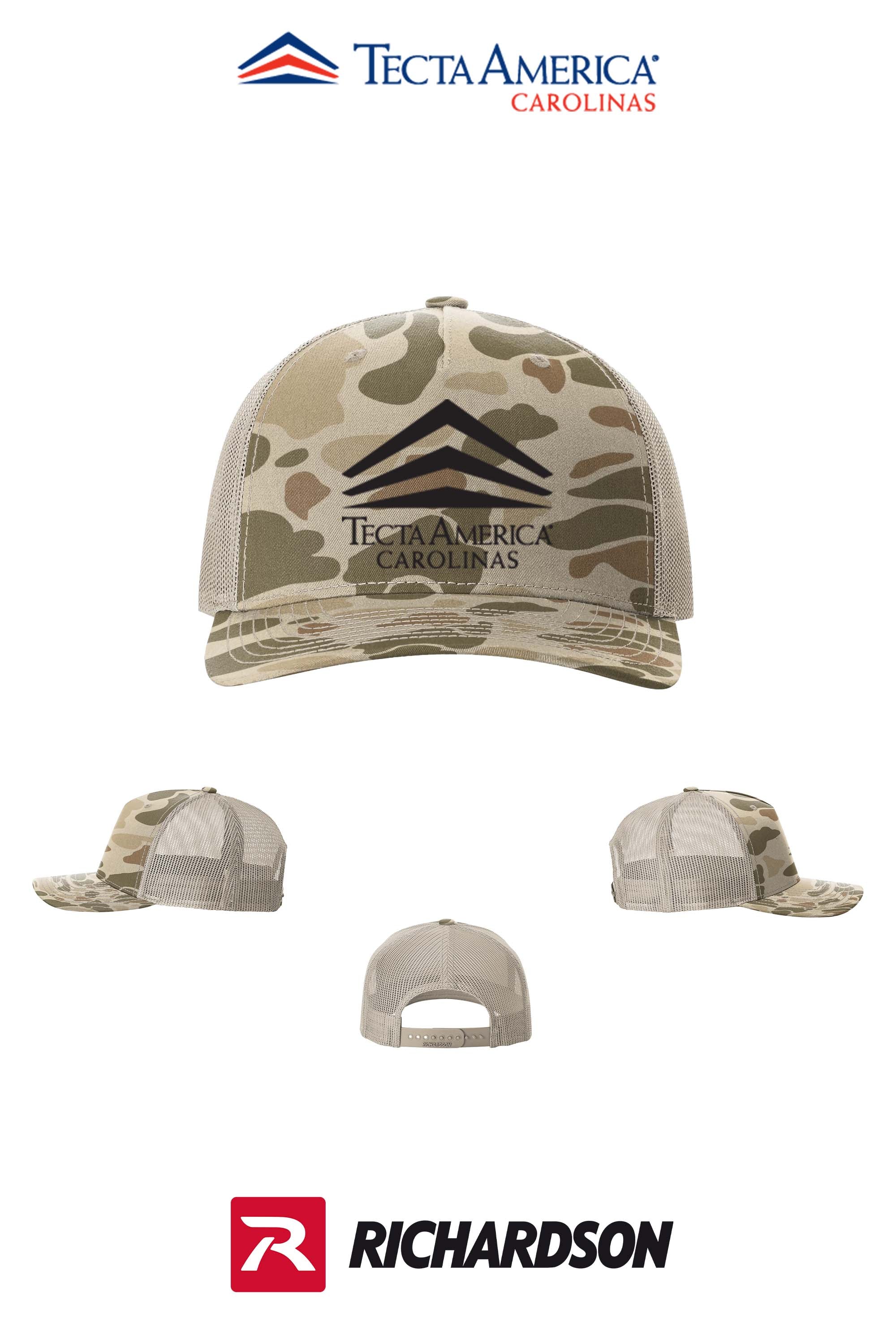 Richardson 112PFP Printed Five-Panel Trucker - Tecta America Carolinas LLC