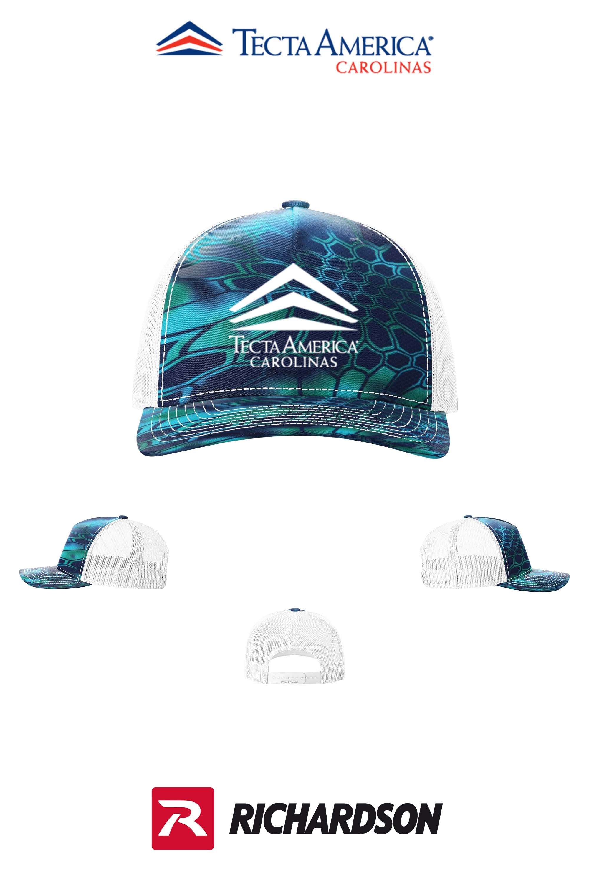 Richardson 112PFP Printed Five-Panel Trucker - Tecta America Carolinas LLC