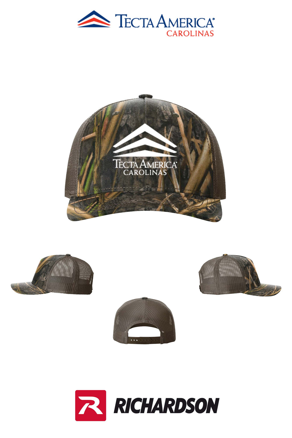 Richardson 112PFP Printed Five-Panel Trucker - Tecta America Carolinas LLC