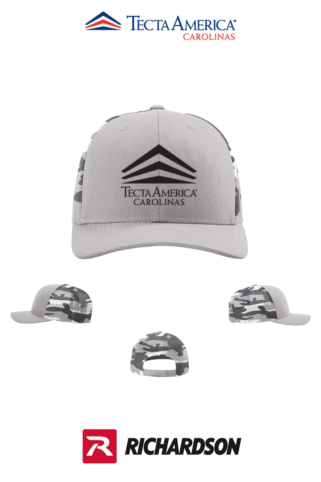 Richardson 112PM Printed Mesh Trucker - Tecta America Carolinas LLC