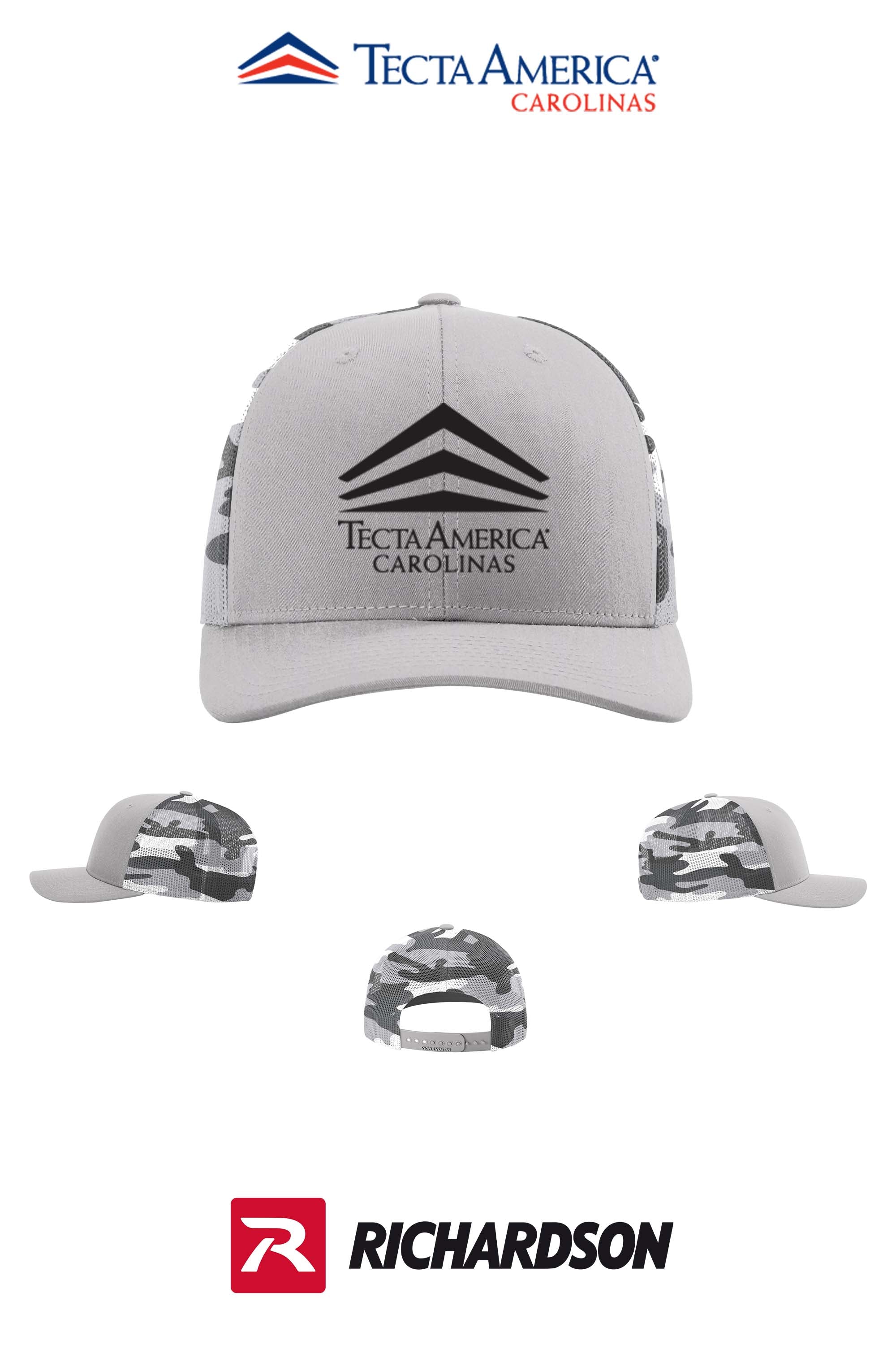 Richardson 112PM Printed Mesh Trucker - Tecta America Carolinas LLC