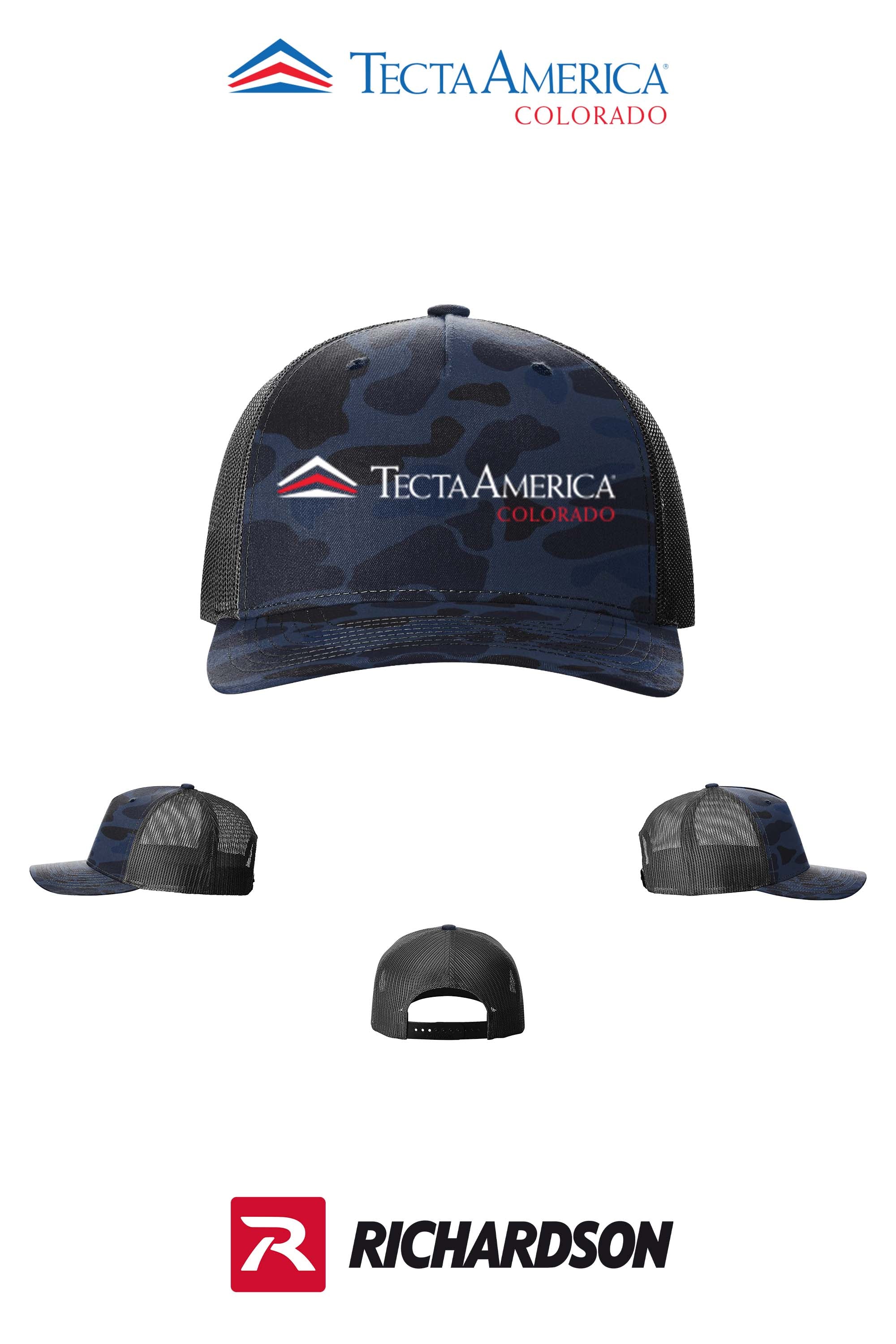 Richardson 112PFP Printed Five-Panel Trucker - Monument Roofing of Colorado