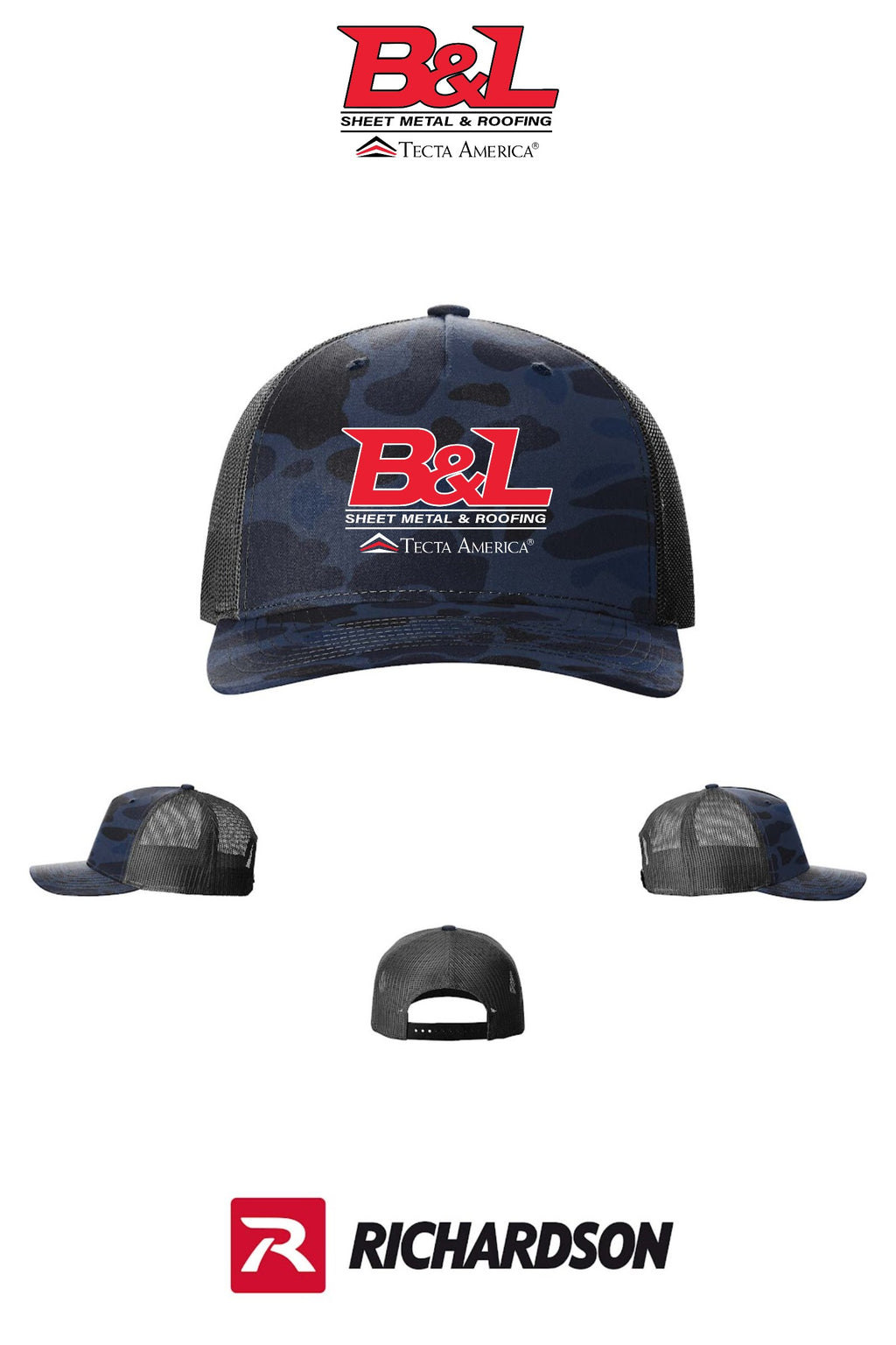 Richardson 112PFP Printed Five-Panel Trucker - B&L Sheet Metal & Roofing