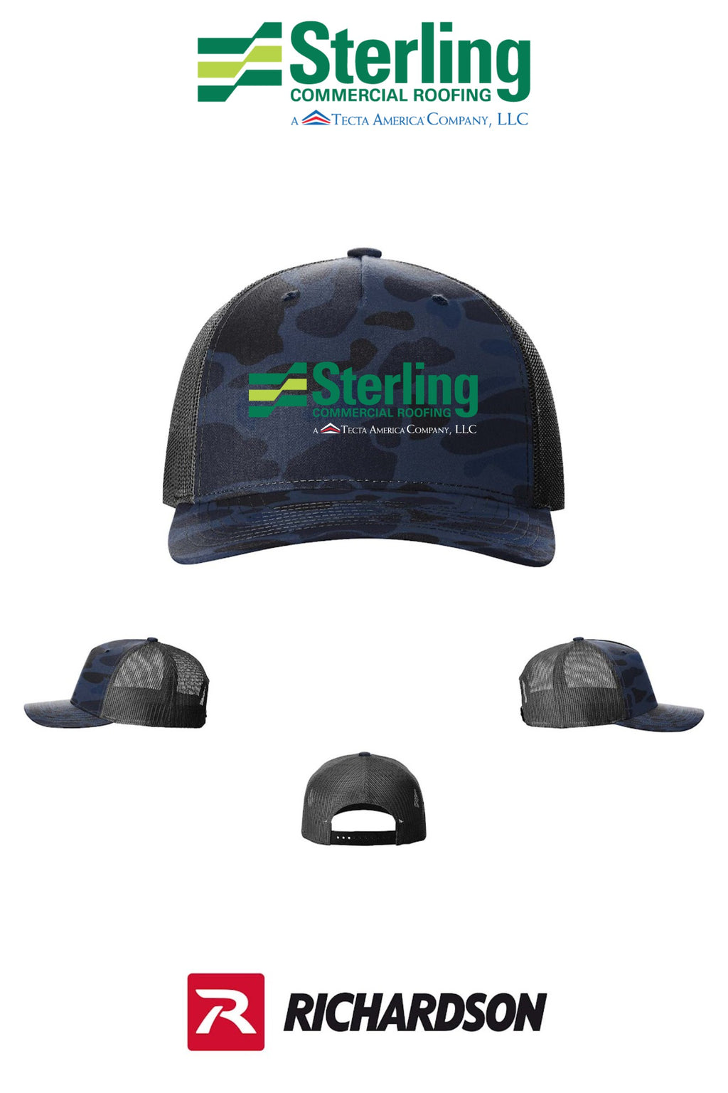 Richardson 112PFP Printed Five-Panel Trucker - Sterling, A Tecta American Company LLC