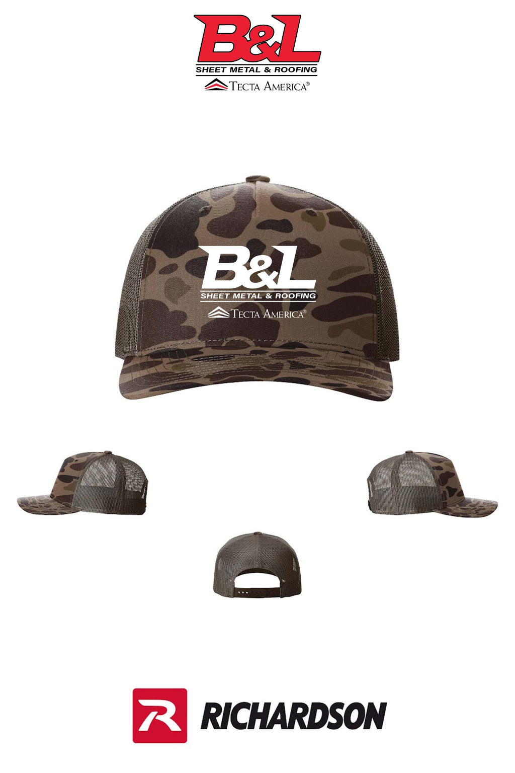 Richardson 112PFP Printed Five-Panel Trucker - B&L Sheet Metal & Roofing