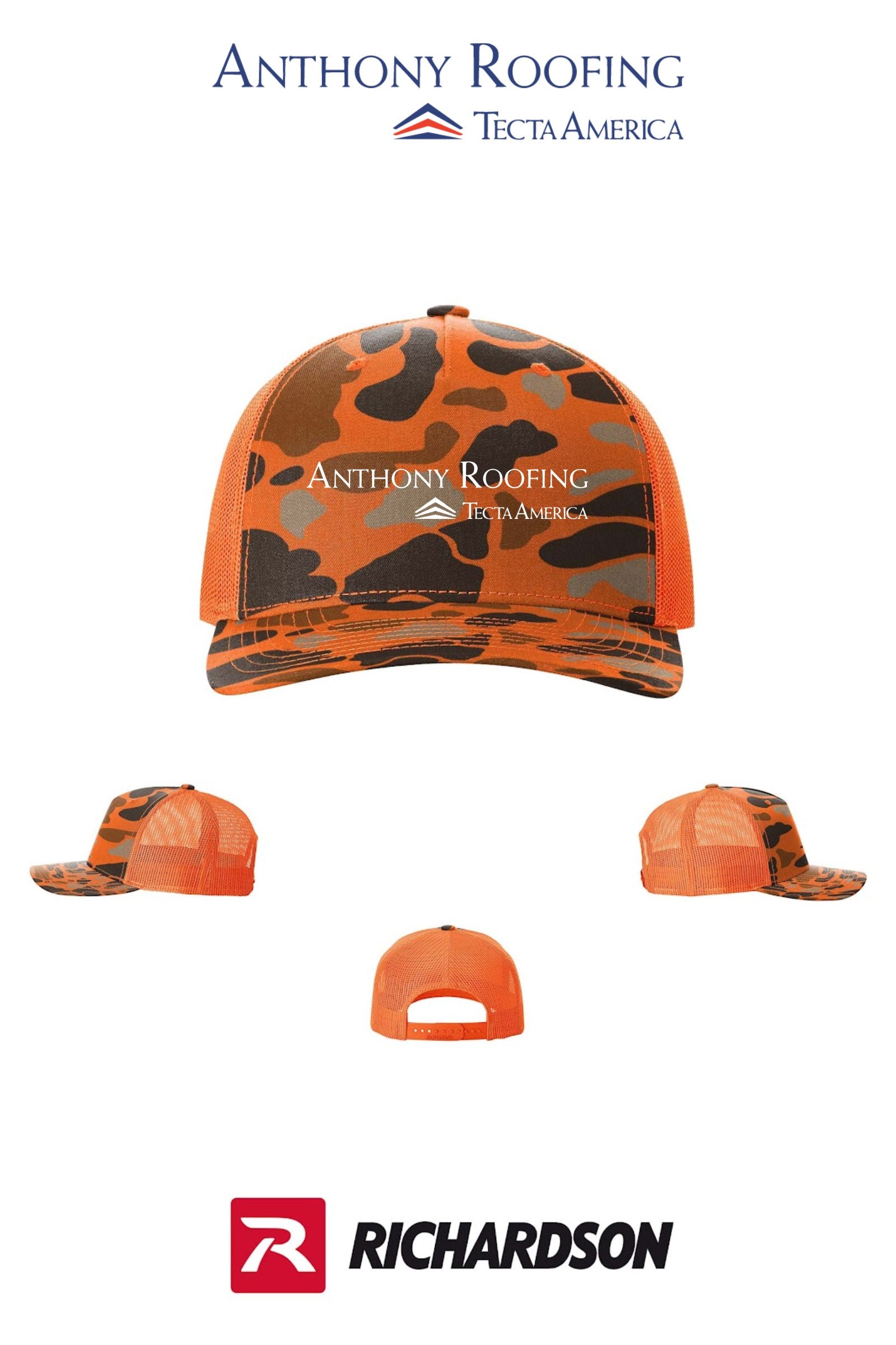 Richardson 112PFP Printed Five-Panel Trucker - Anthony Roofing