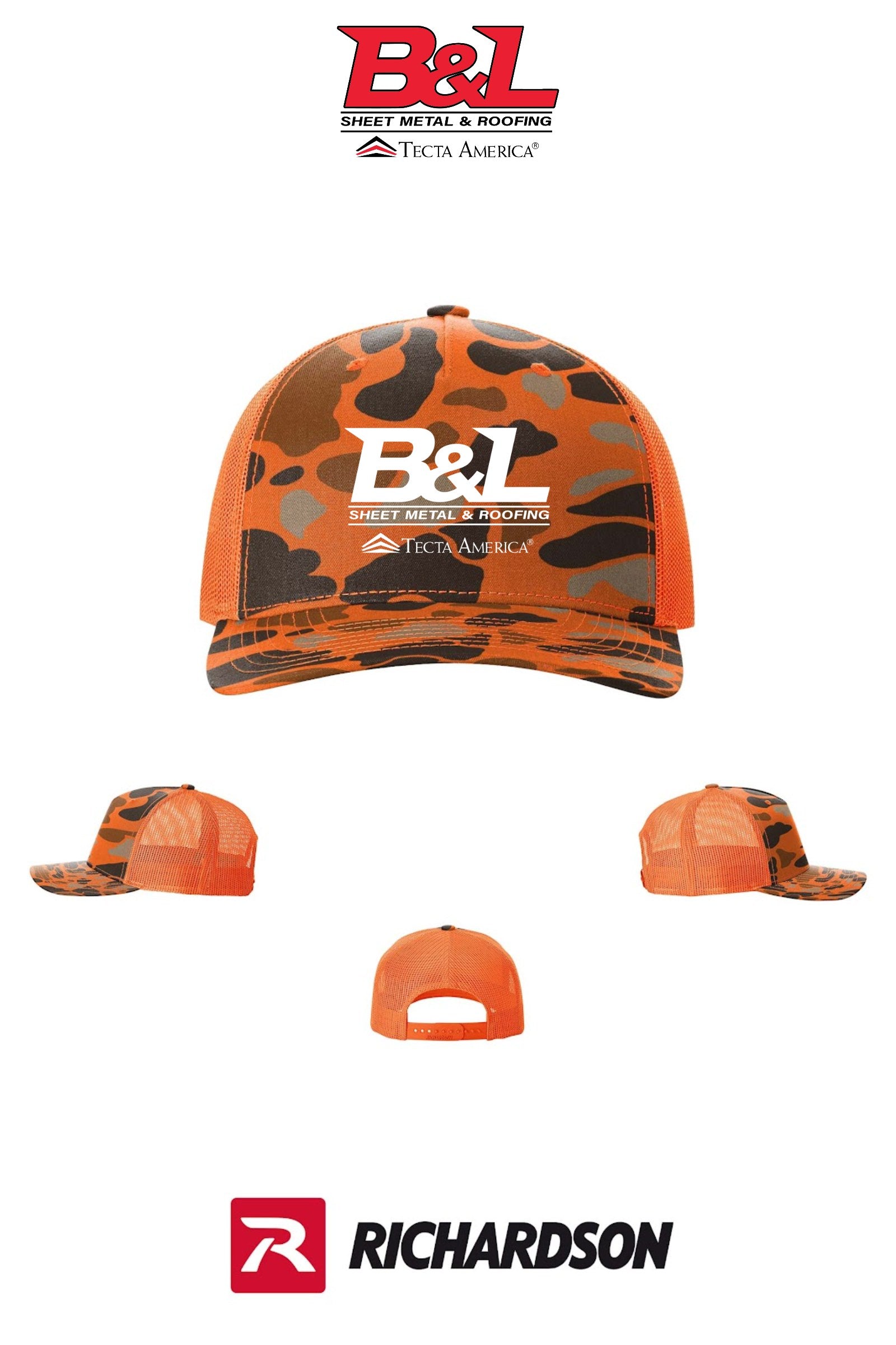 Richardson 112PFP Printed Five-Panel Trucker - B&L Sheet Metal & Roofing
