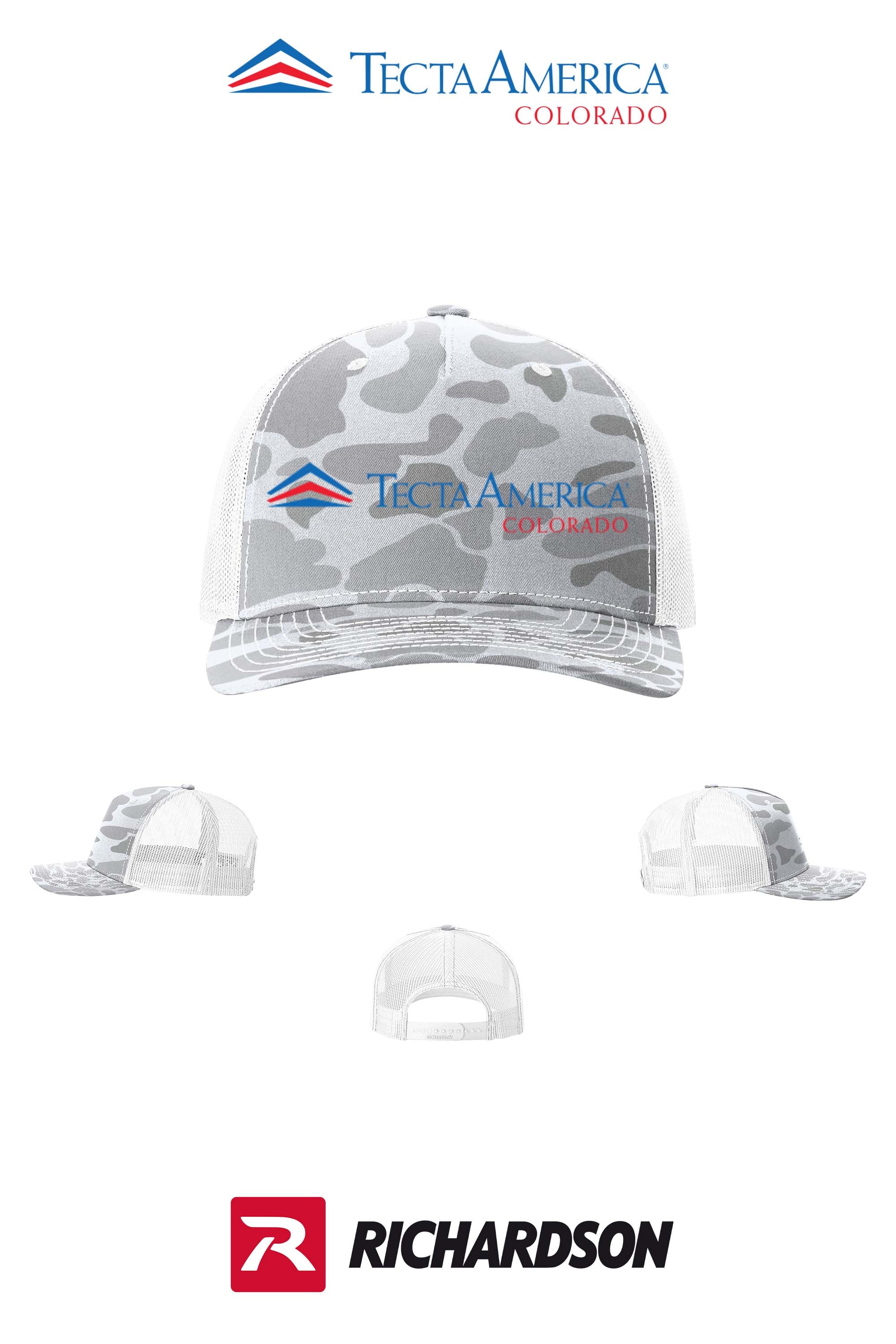 Richardson 112PFP Printed Five-Panel Trucker - Monument Roofing of Colorado