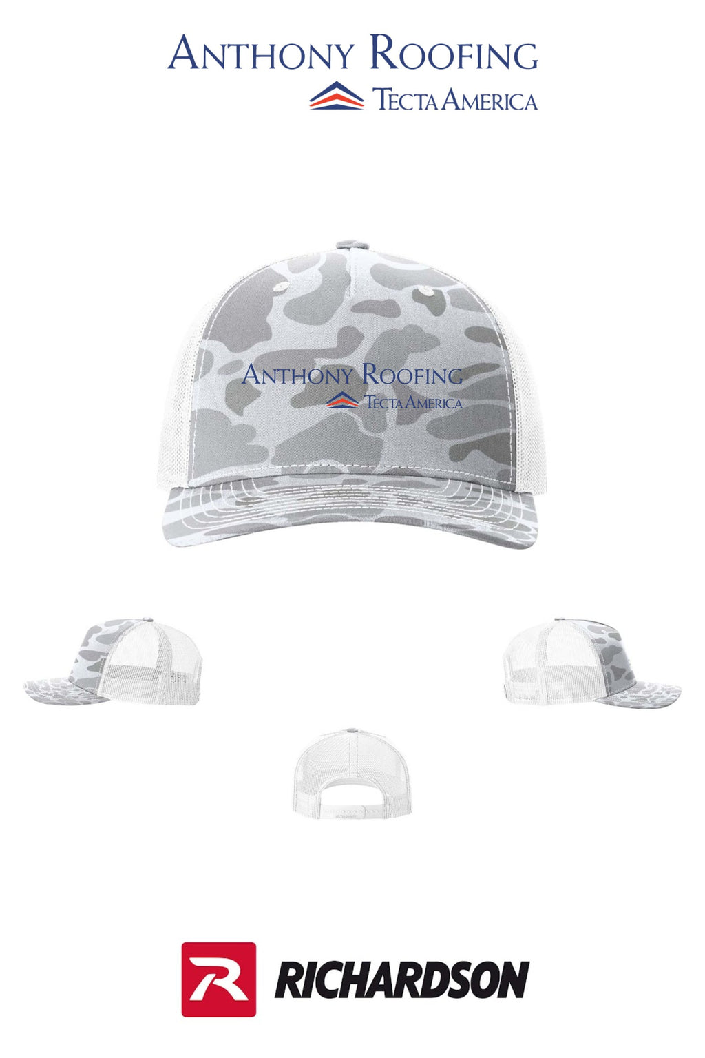 Richardson 112PFP Printed Five-Panel Trucker - Anthony Roofing