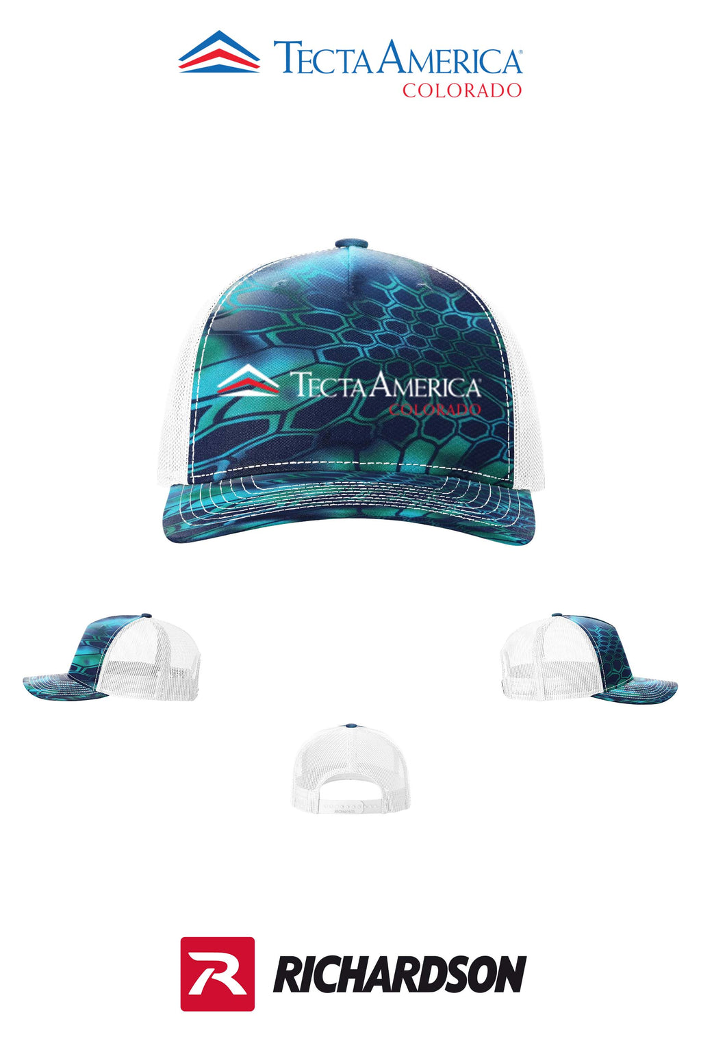 Richardson 112PFP Printed Five-Panel Trucker - Monument Roofing of Colorado