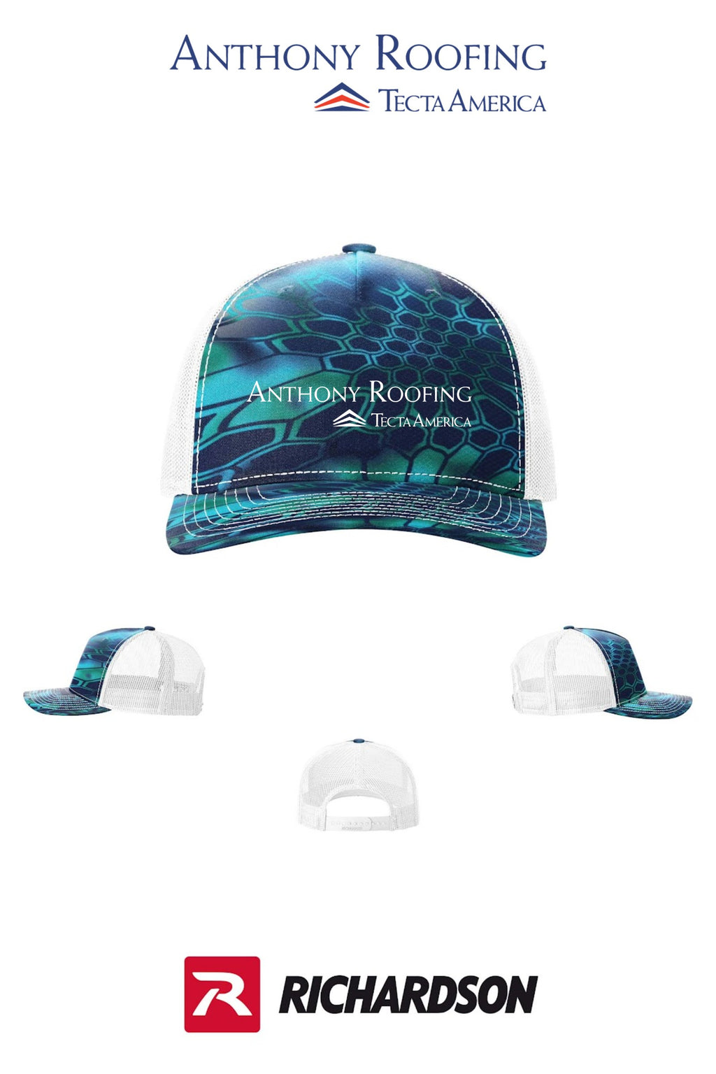Richardson 112PFP Printed Five-Panel Trucker - Anthony Roofing