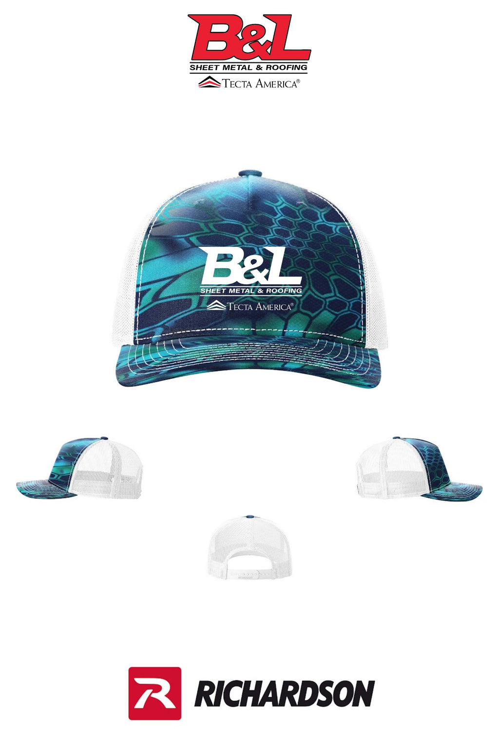 Richardson 112PFP Printed Five-Panel Trucker - B&L Sheet Metal & Roofing