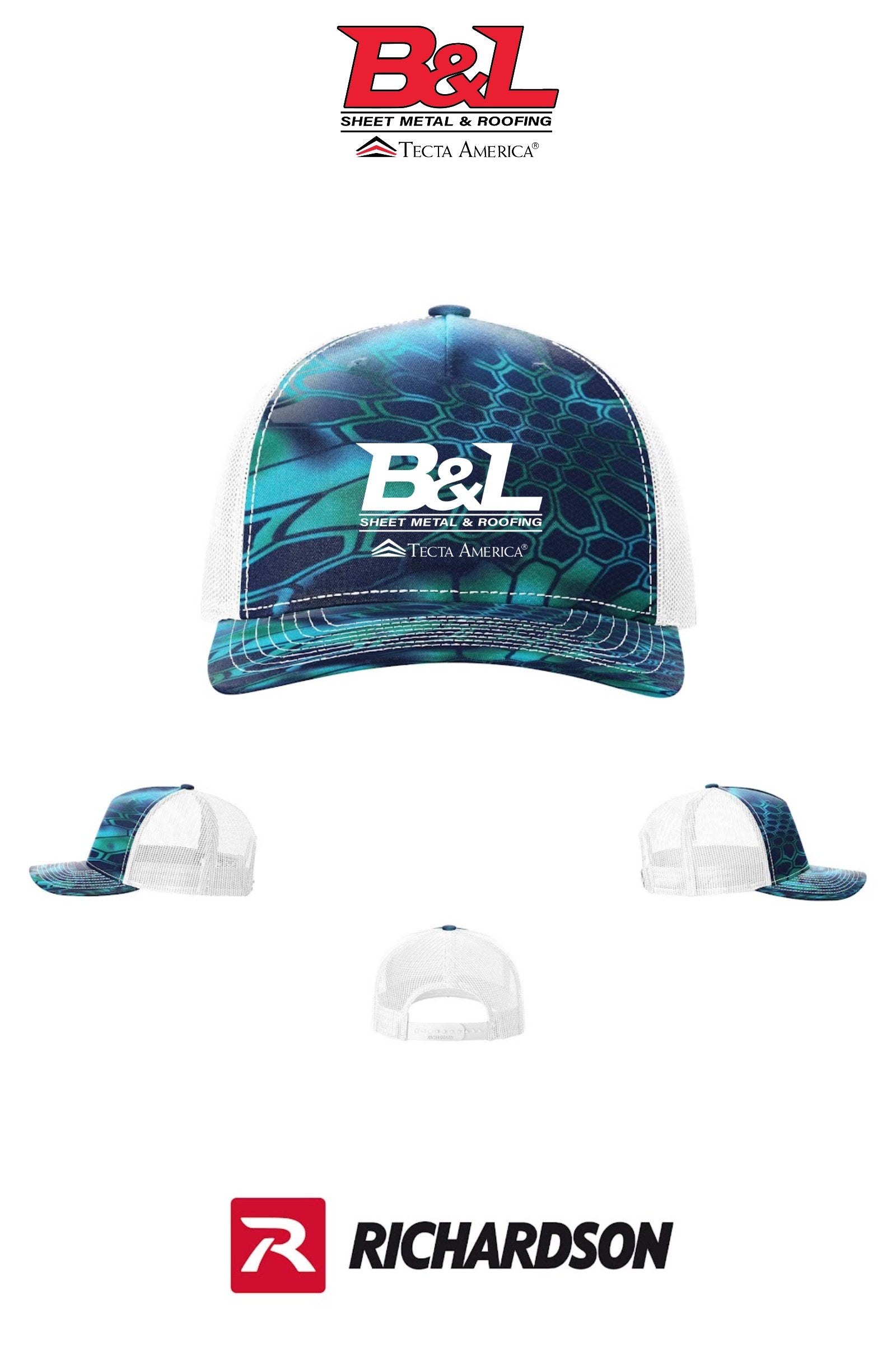 Richardson 112PFP Printed Five-Panel Trucker - B&L Sheet Metal & Roofing