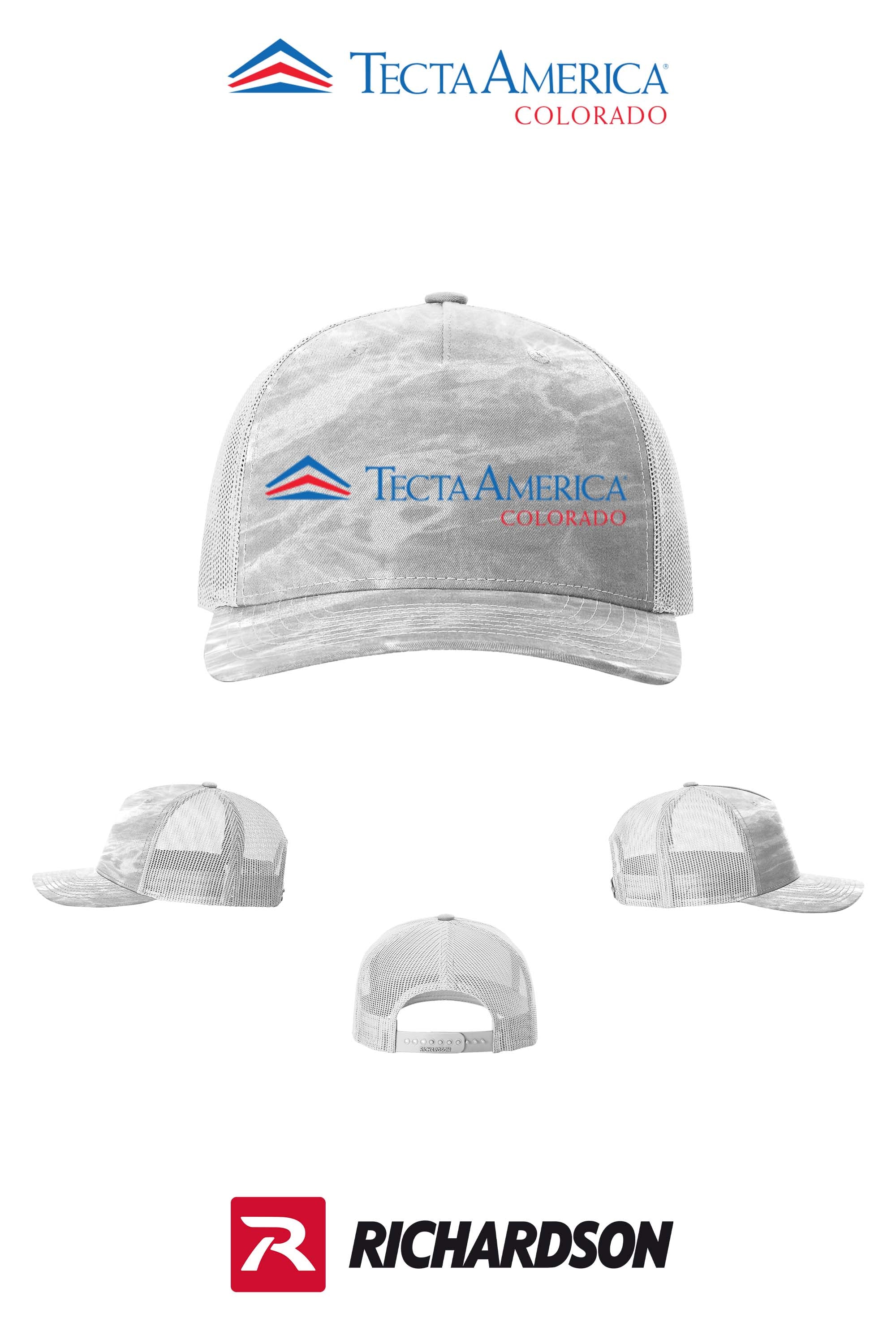 Richardson 112PFP Printed Five-Panel Trucker - Monument Roofing of Colorado