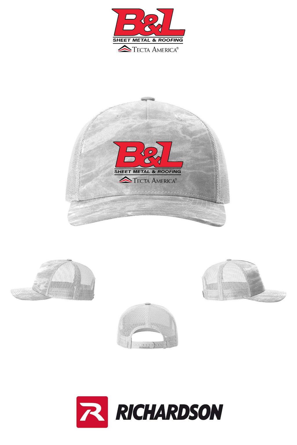 Richardson 112PFP Printed Five-Panel Trucker - B&L Sheet Metal & Roofing