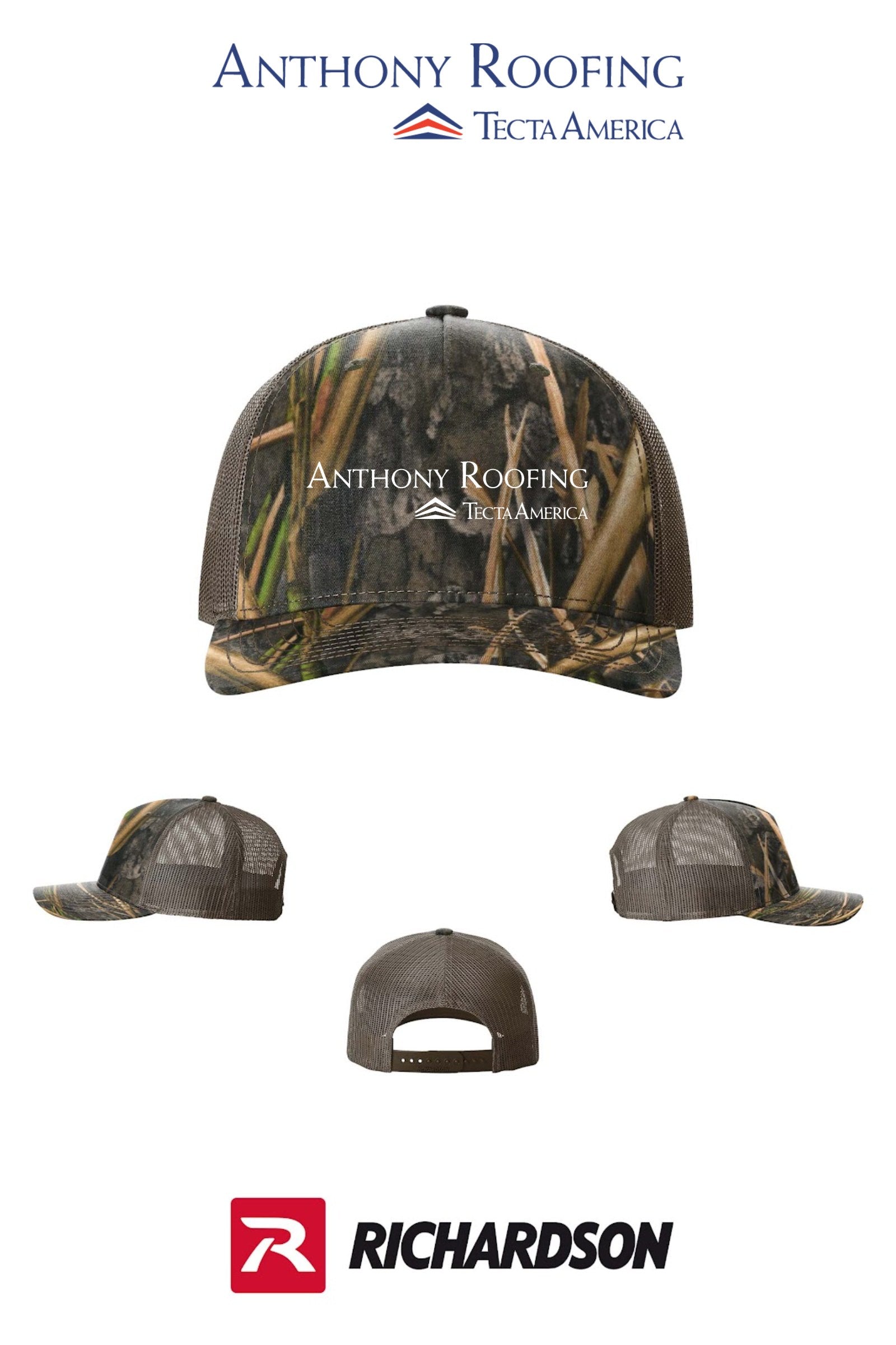 Richardson 112PFP Printed Five-Panel Trucker - Anthony Roofing