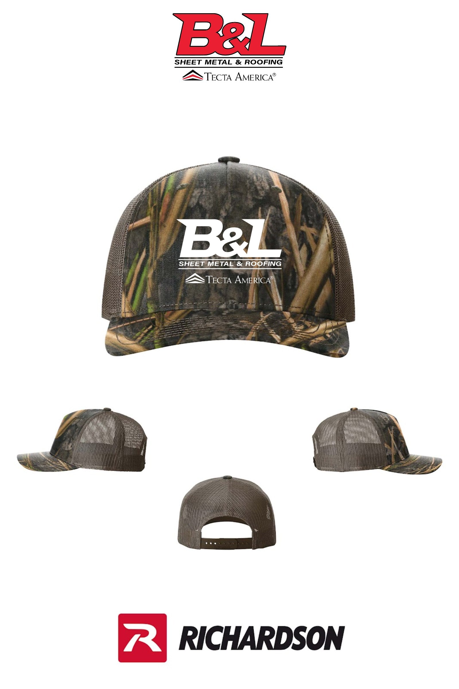 Richardson 112PFP Printed Five-Panel Trucker - B&L Sheet Metal & Roofing