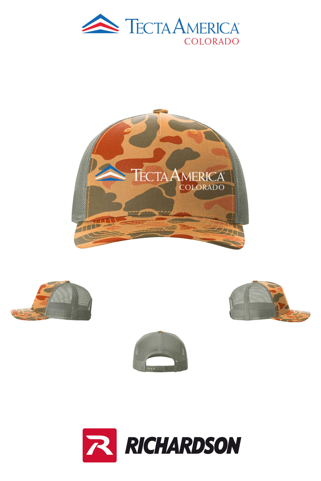 Richardson 112PFP Printed Five-Panel Trucker - Monument Roofing of Colorado