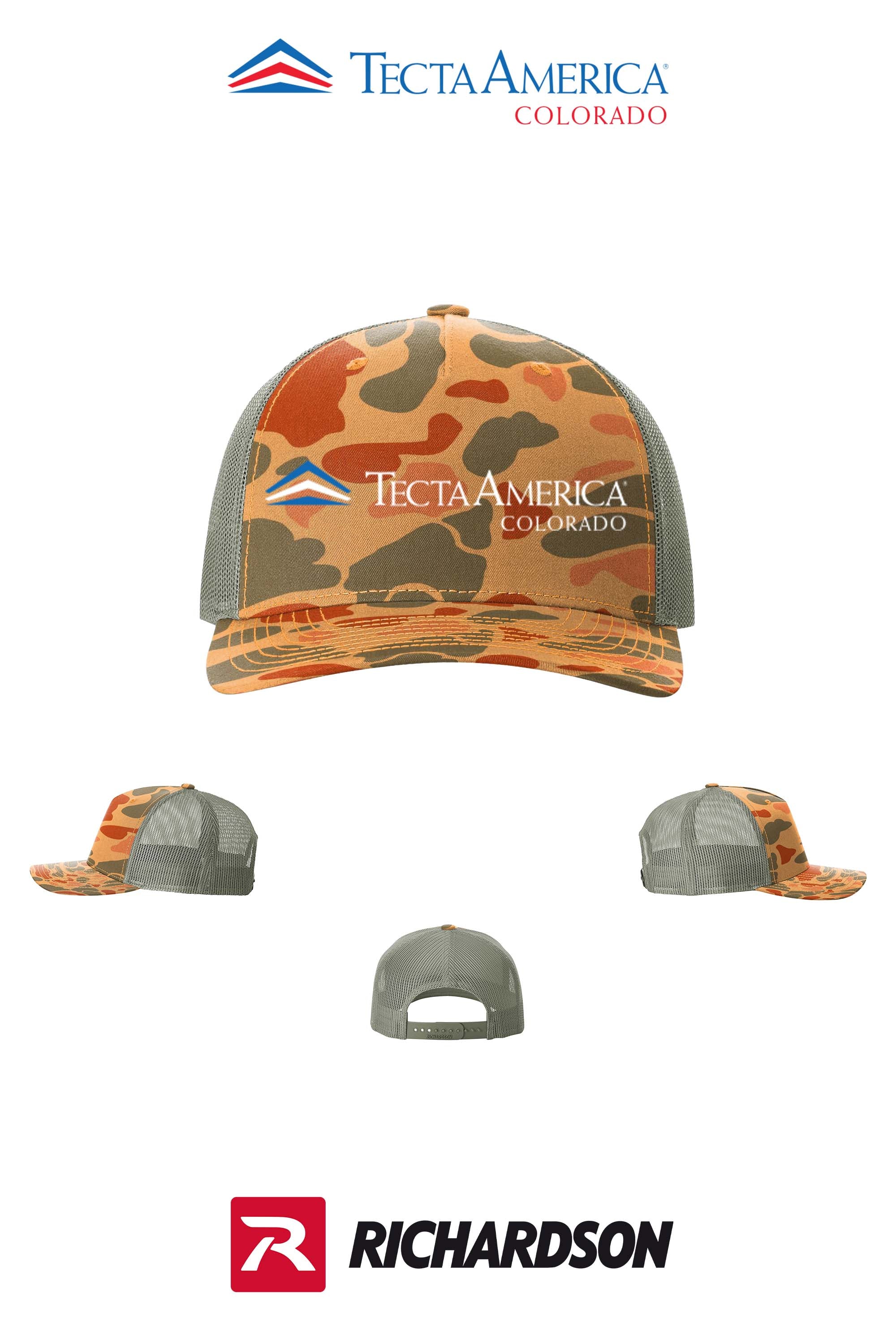 Richardson 112PFP Printed Five-Panel Trucker - Monument Roofing of Colorado