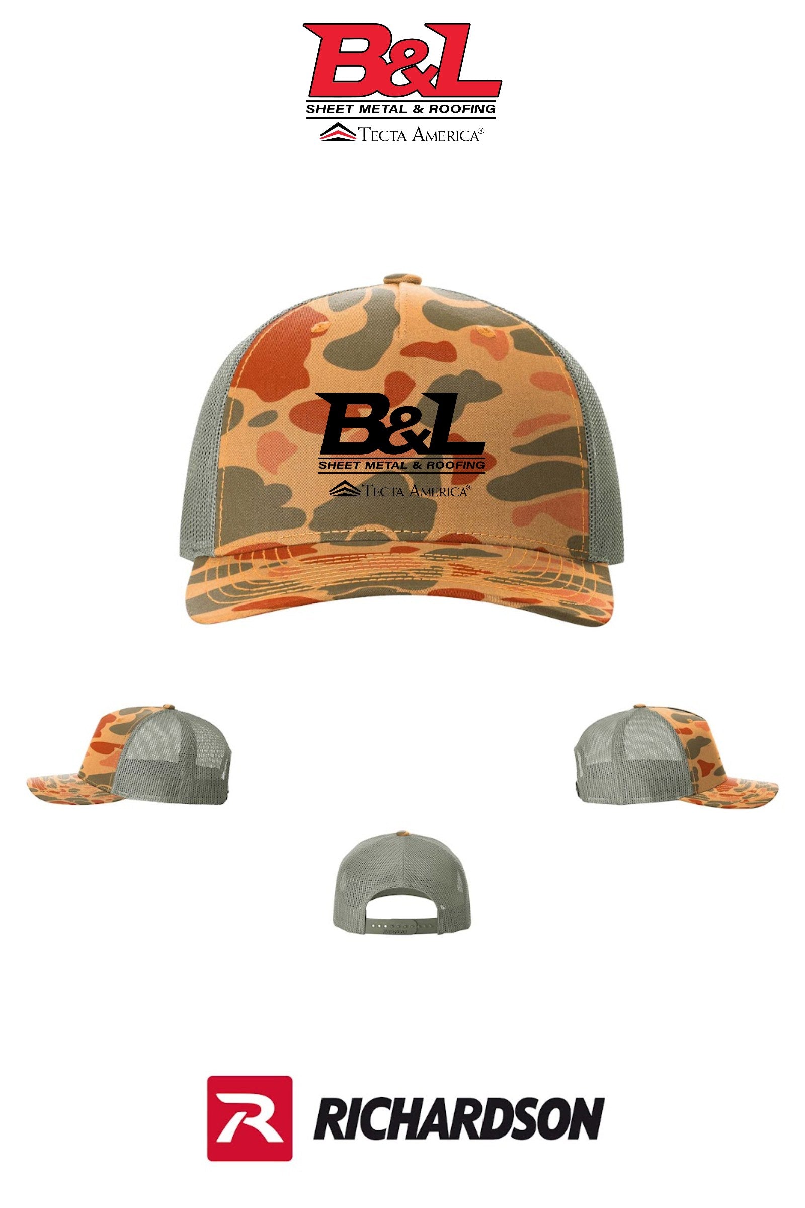 Richardson 112PFP Printed Five-Panel Trucker - B&L Sheet Metal & Roofing
