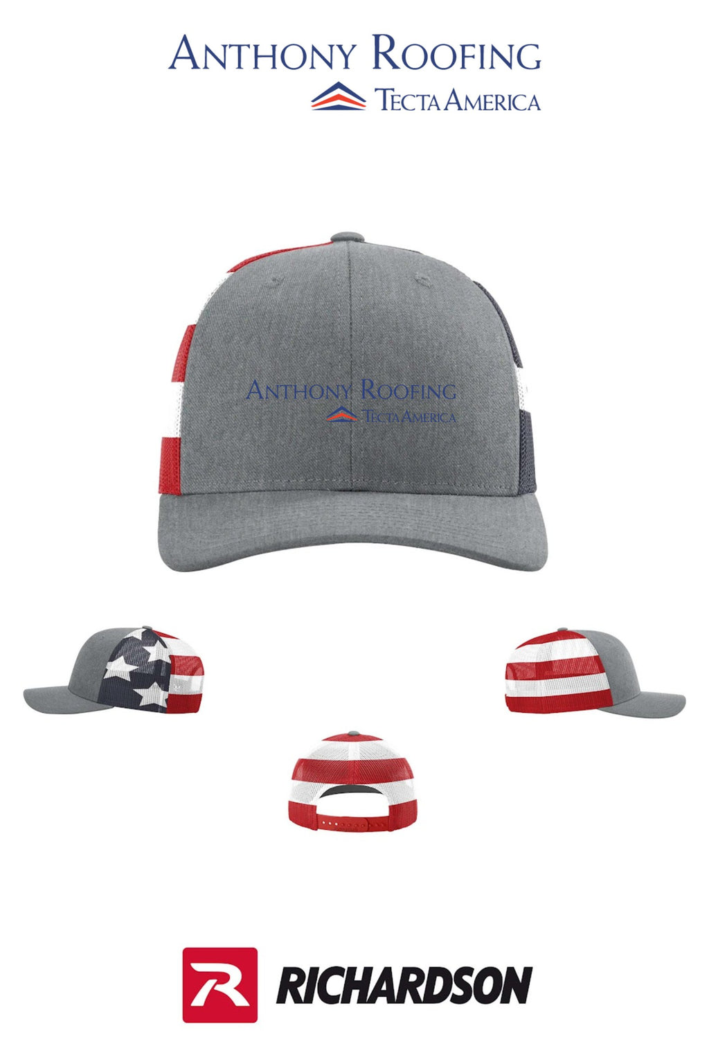 Richardson 112PM Printed Mesh Trucker - Anthony Roofing