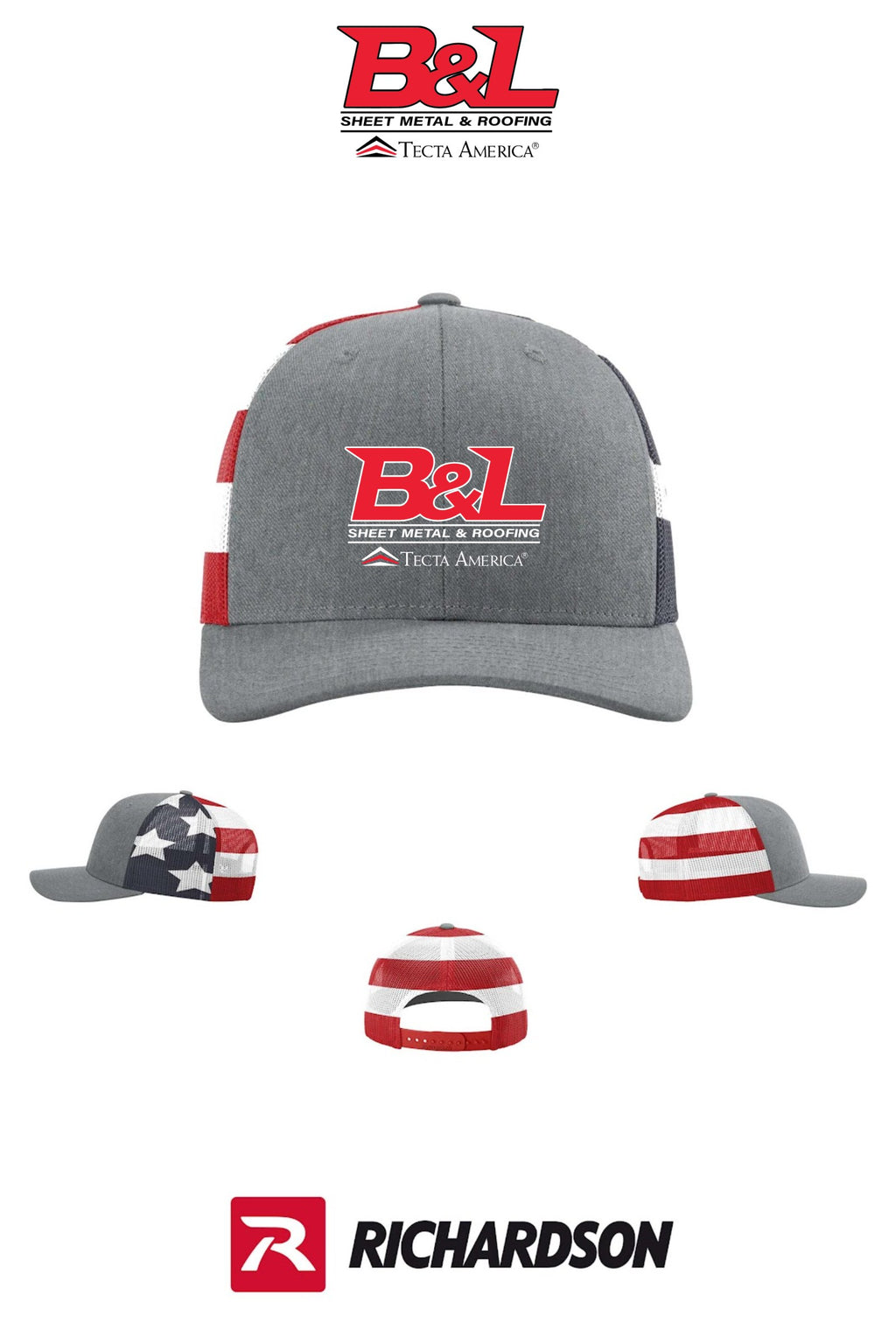 Richardson 112PM Printed Mesh Trucker - B&L Sheet Metal & Roofing