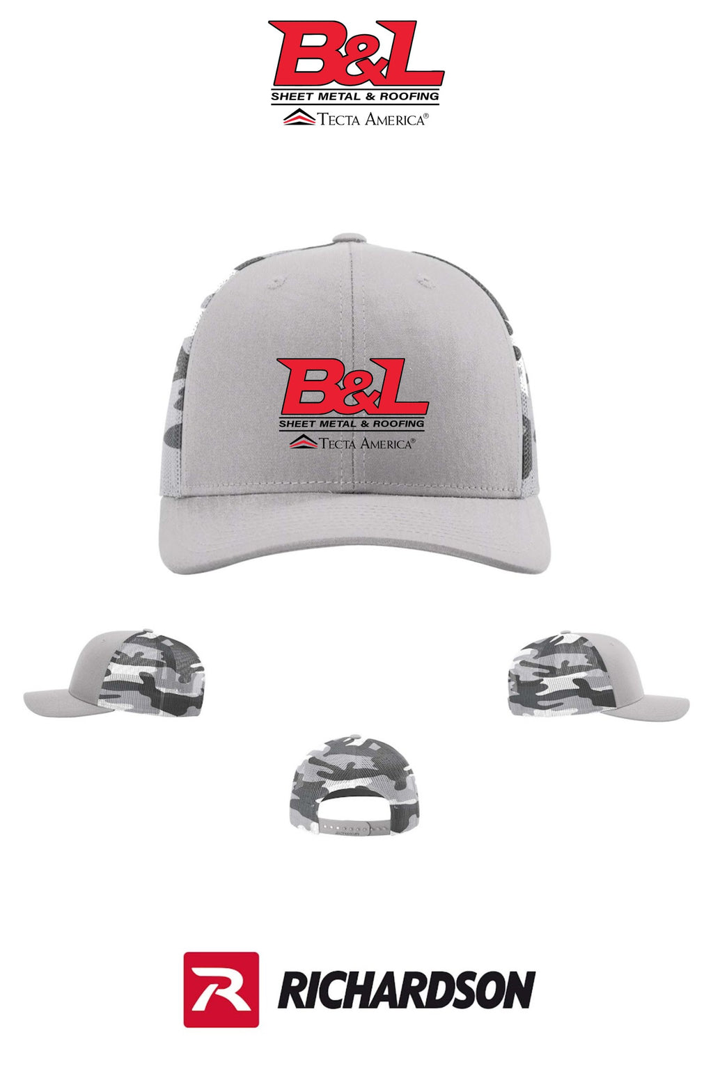 Richardson 112PM Printed Mesh Trucker - B&L Sheet Metal & Roofing