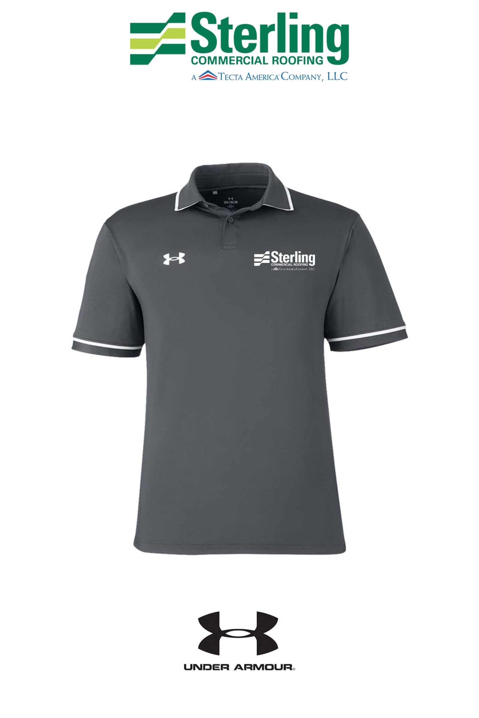 Under Armour Men's Tipped Teams Performance Polo - Sterling Commercial Roofing