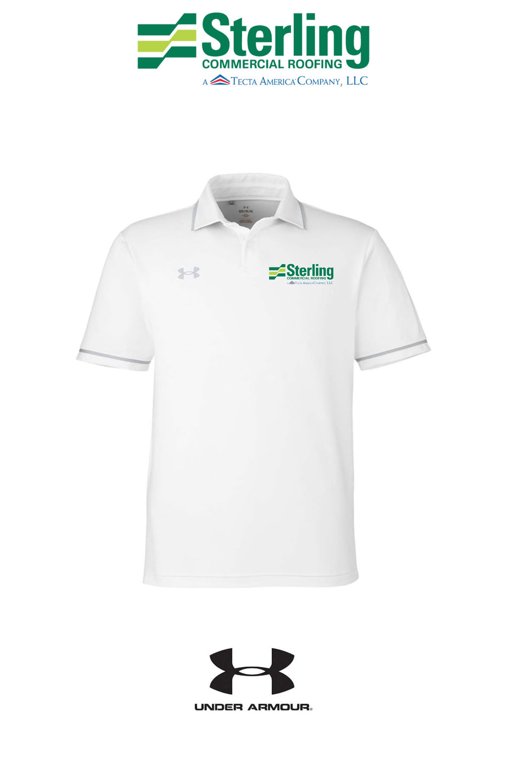 Under Armour Men's Tipped Teams Performance Polo - Sterling Commercial Roofing