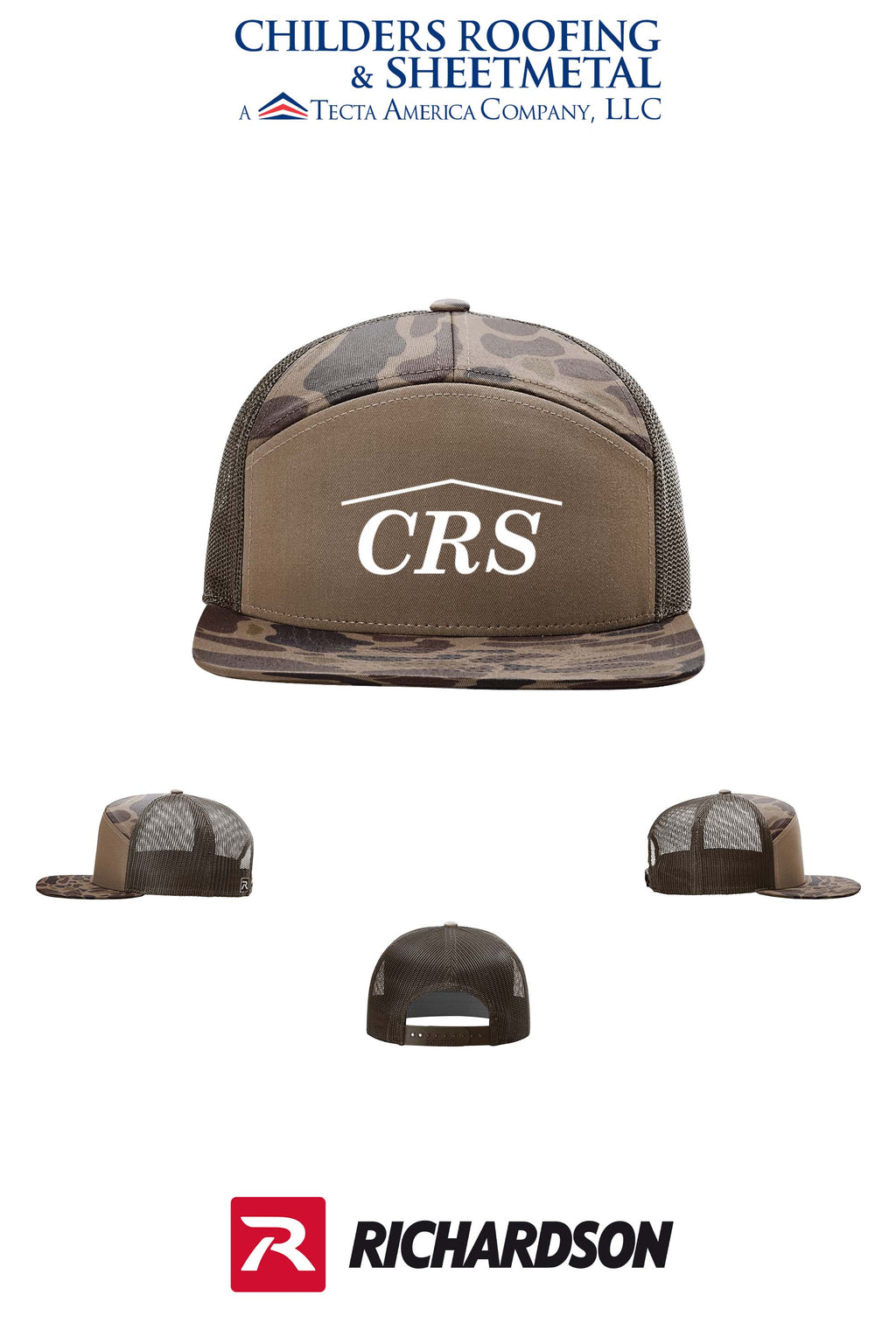 Richardson 168P Printed Seven-Panel Trucker- CRS