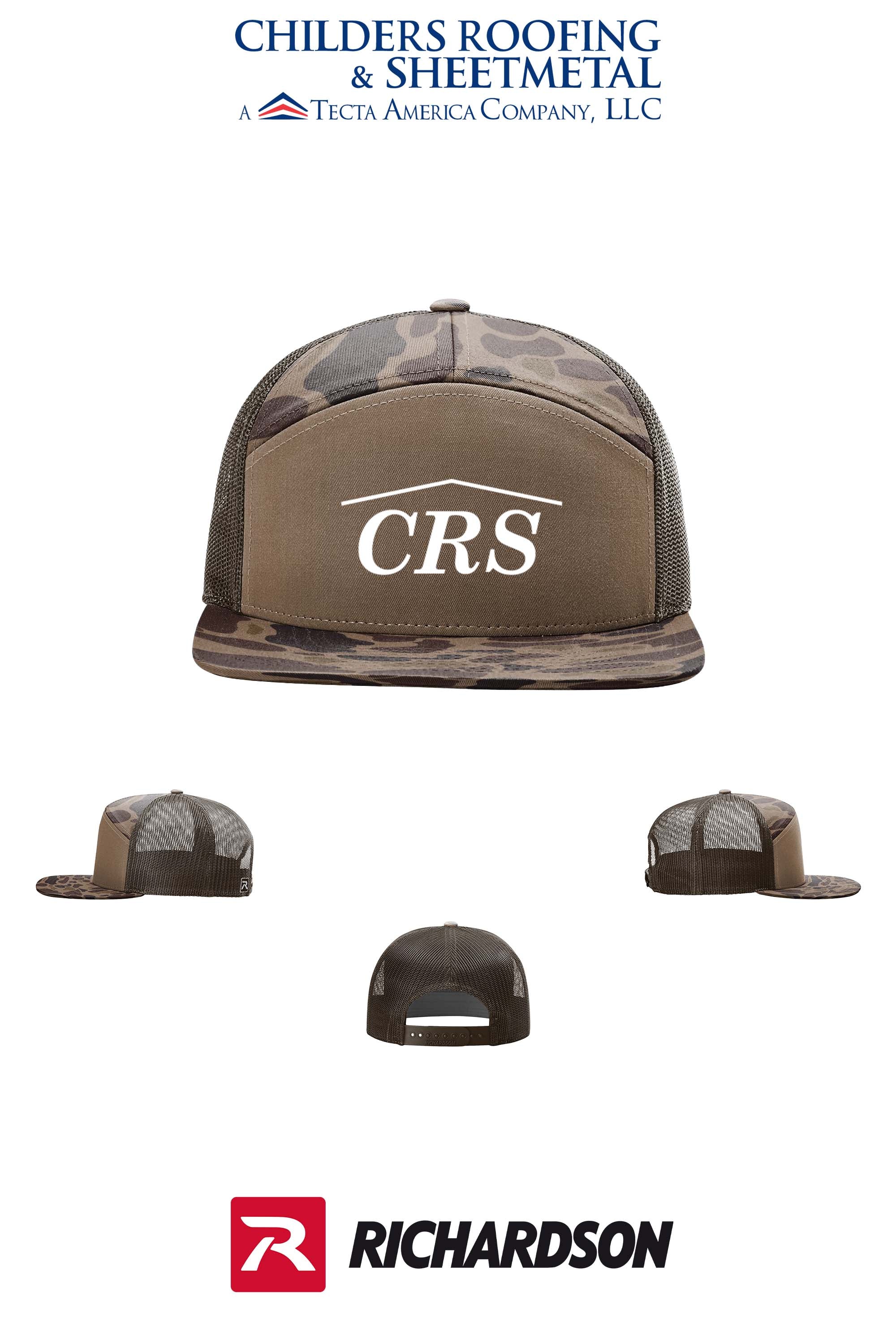 Richardson 168P Printed Seven-Panel Trucker- CRS