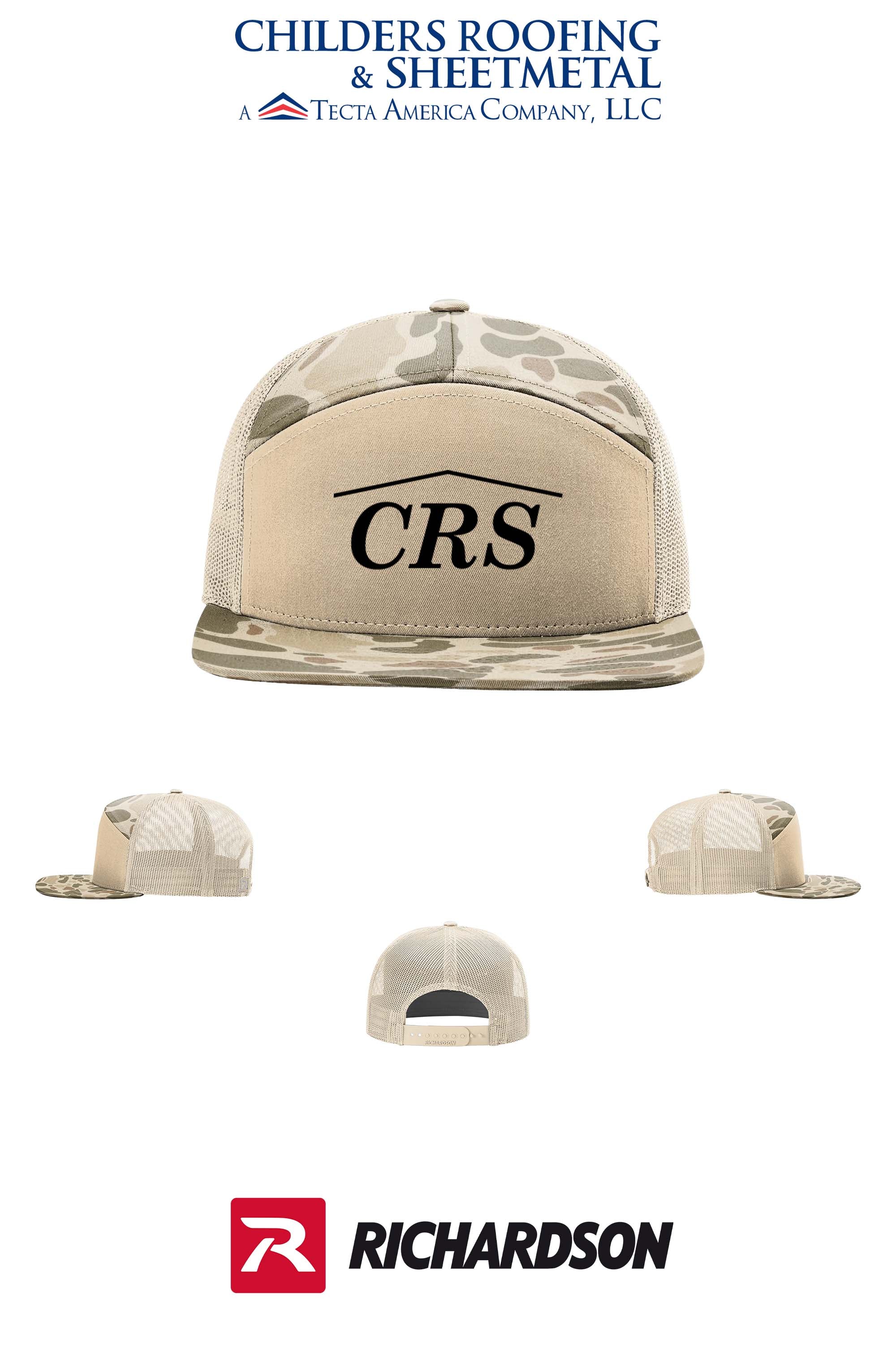 Richardson 168P Printed Seven-Panel Trucker- CRS