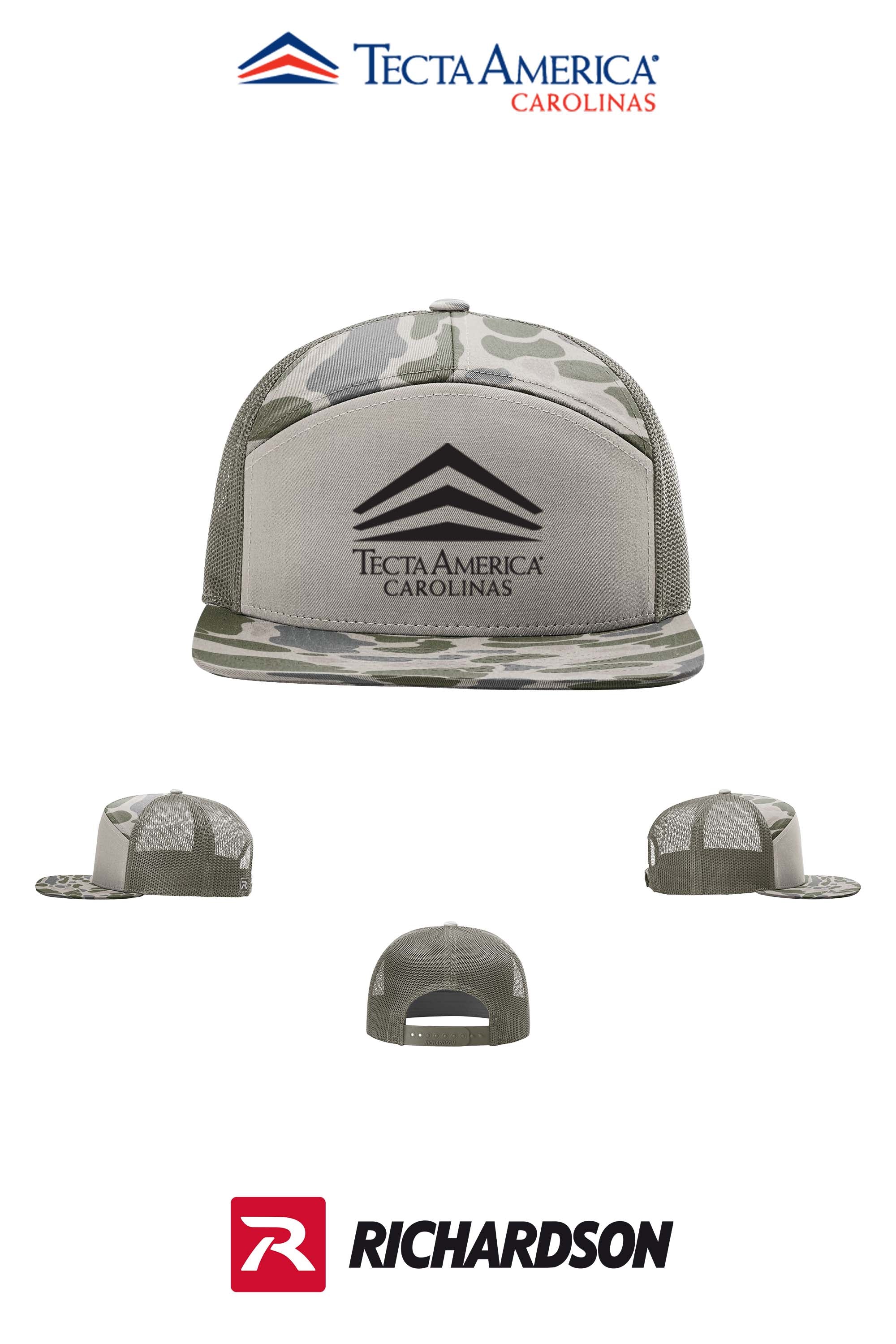 Richardson 168P Printed Seven-Panel Trucker- Tecta America Carolinas LLC